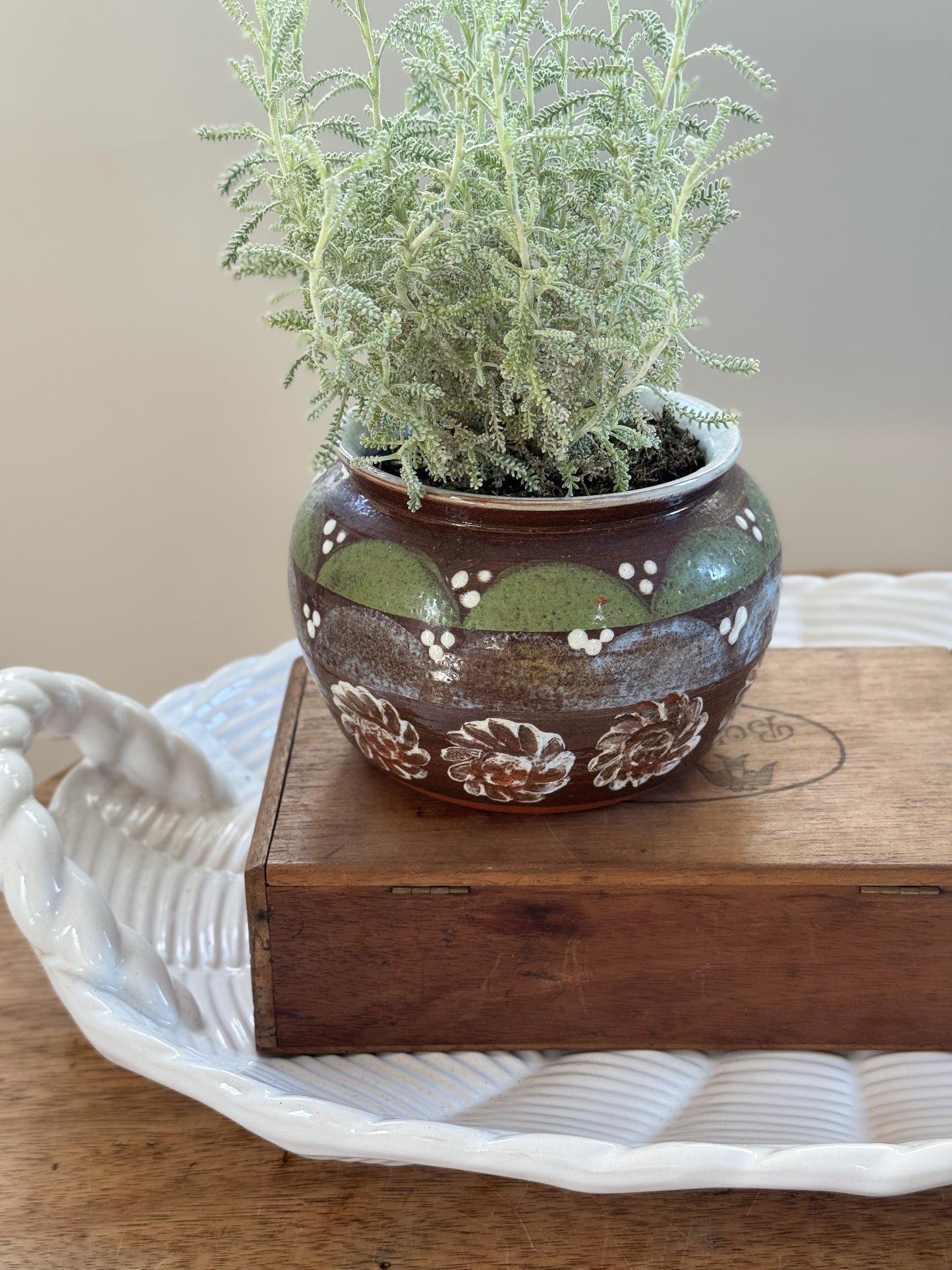 Vintage Abstract Studio Pottery Planter