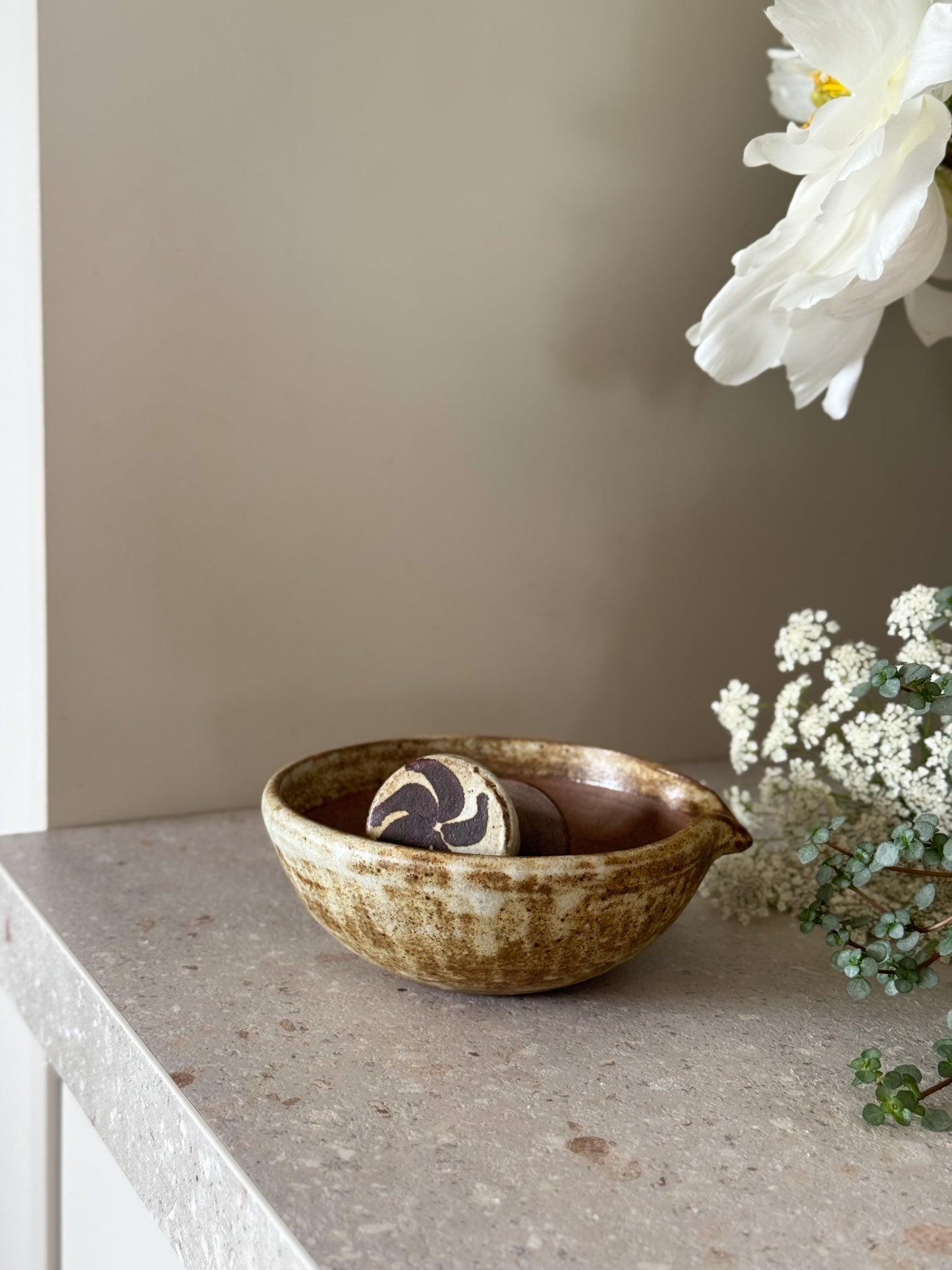 Rare Studio Pottery Pestle & Mortar by Vera Tollow