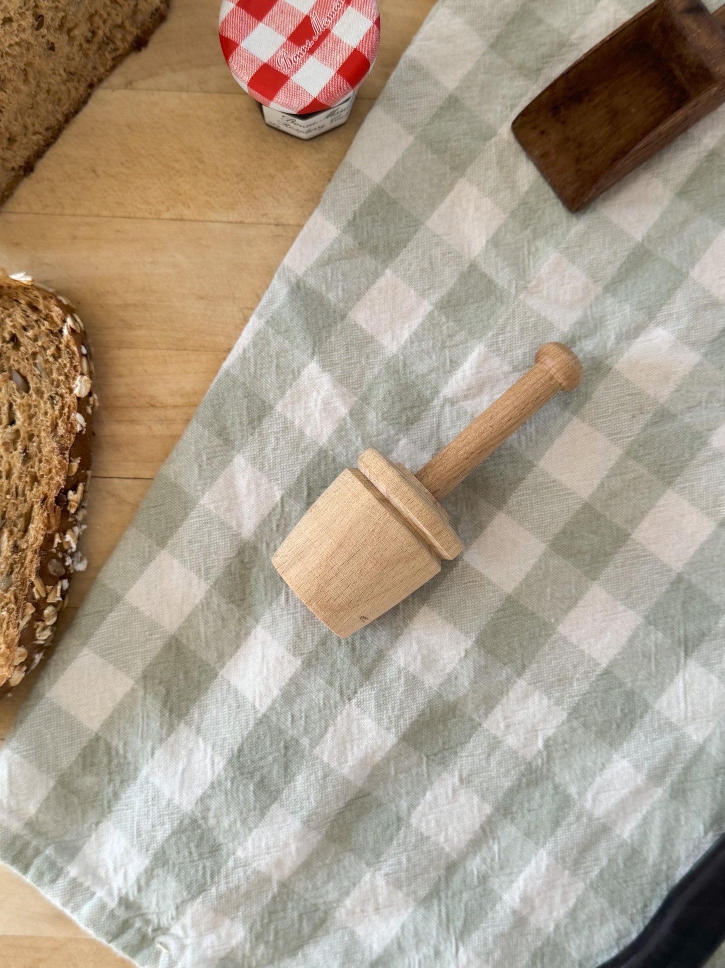 Vintage Wooden Flower Butter Stamp