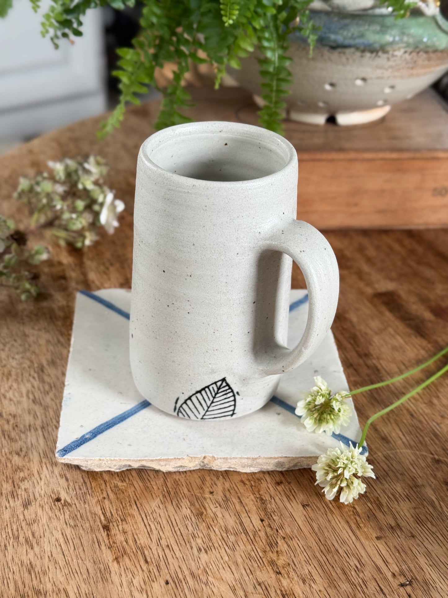 Handmade Tall Studio Pottery Mug by Edinbane Pottery, Isle of Skye