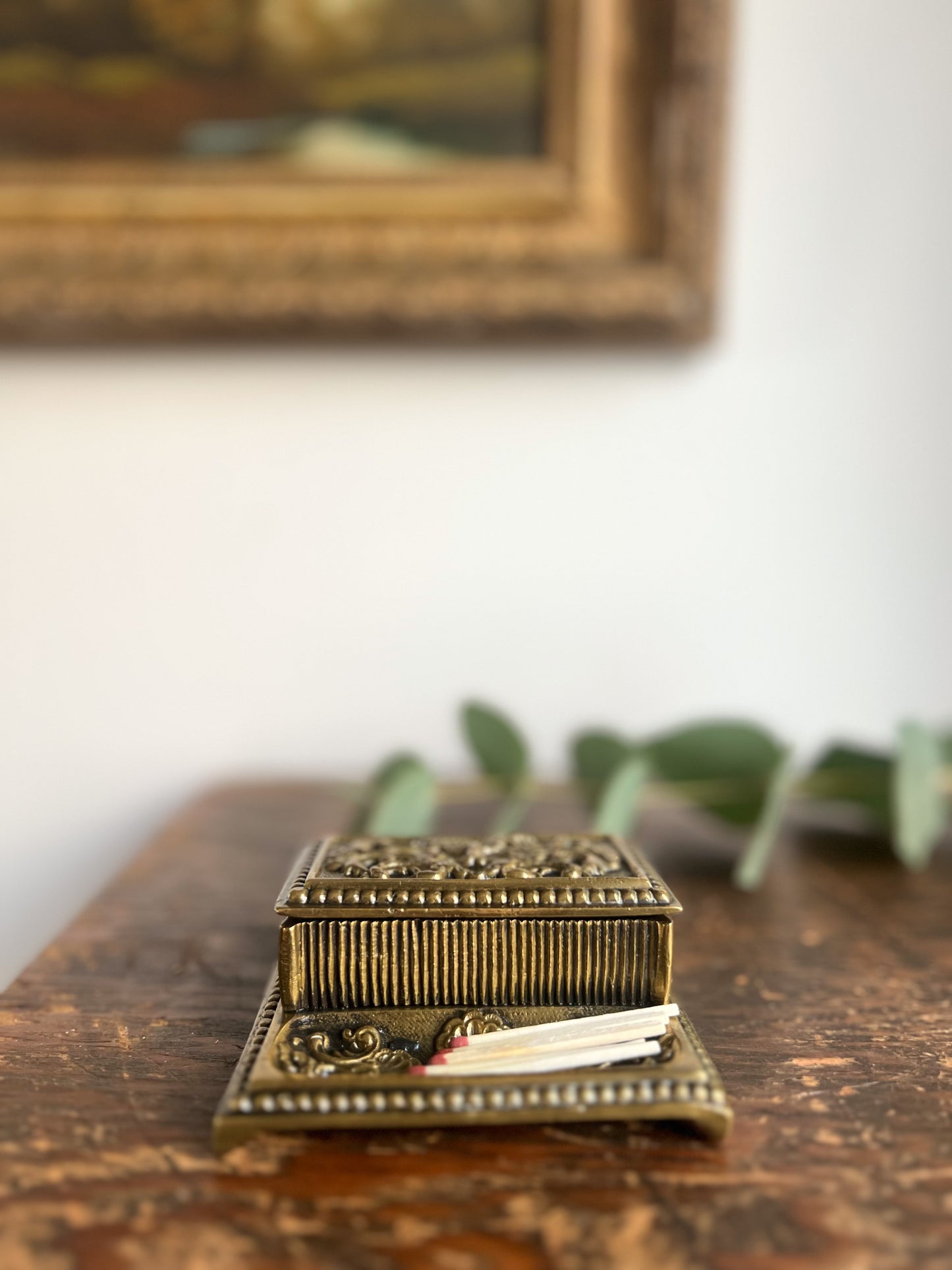 Antique Townshend & Co Brass Match Box