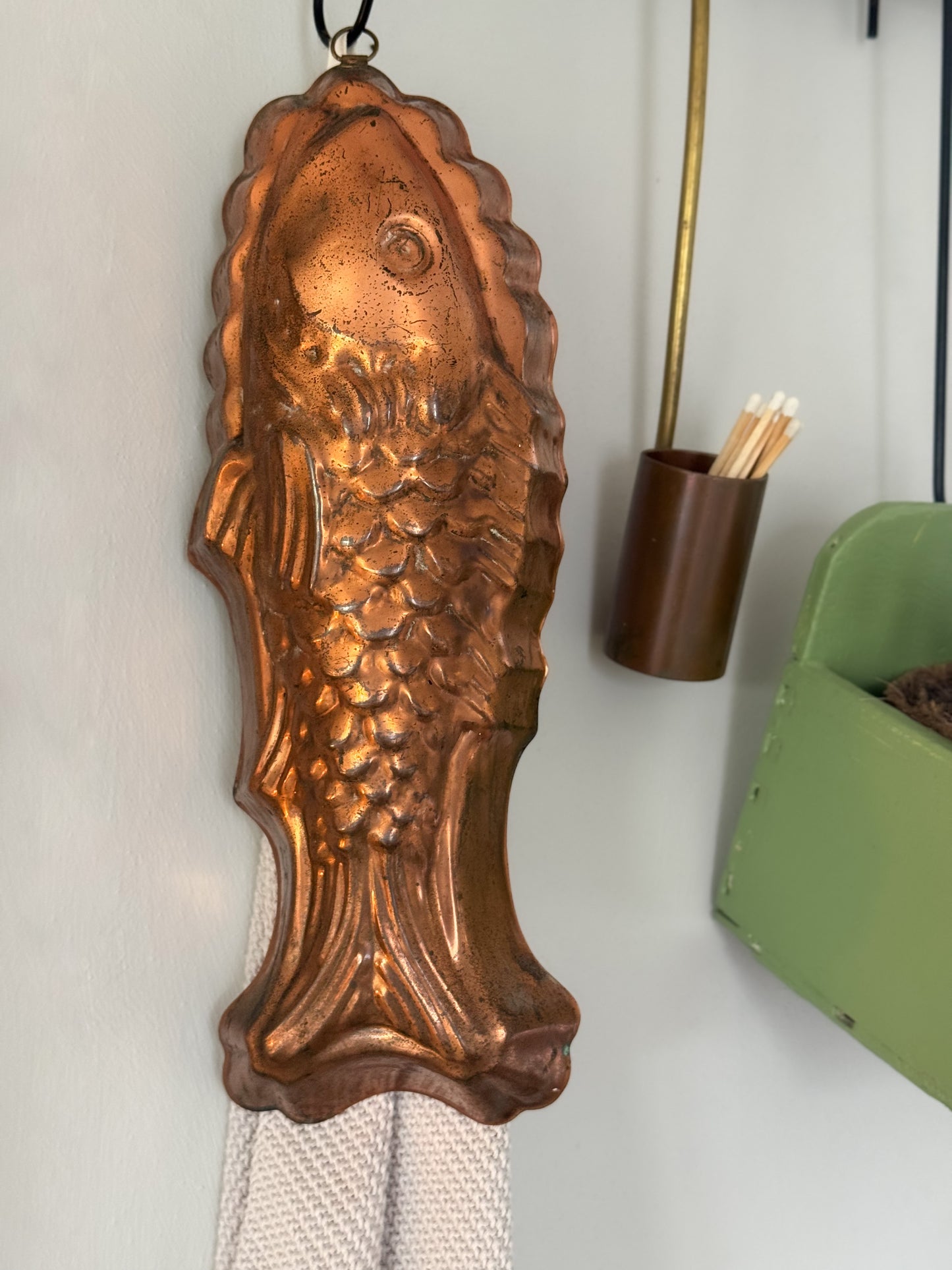 Vintage Copper Fish Jelly Mould by Tagus • Made in Portugal
