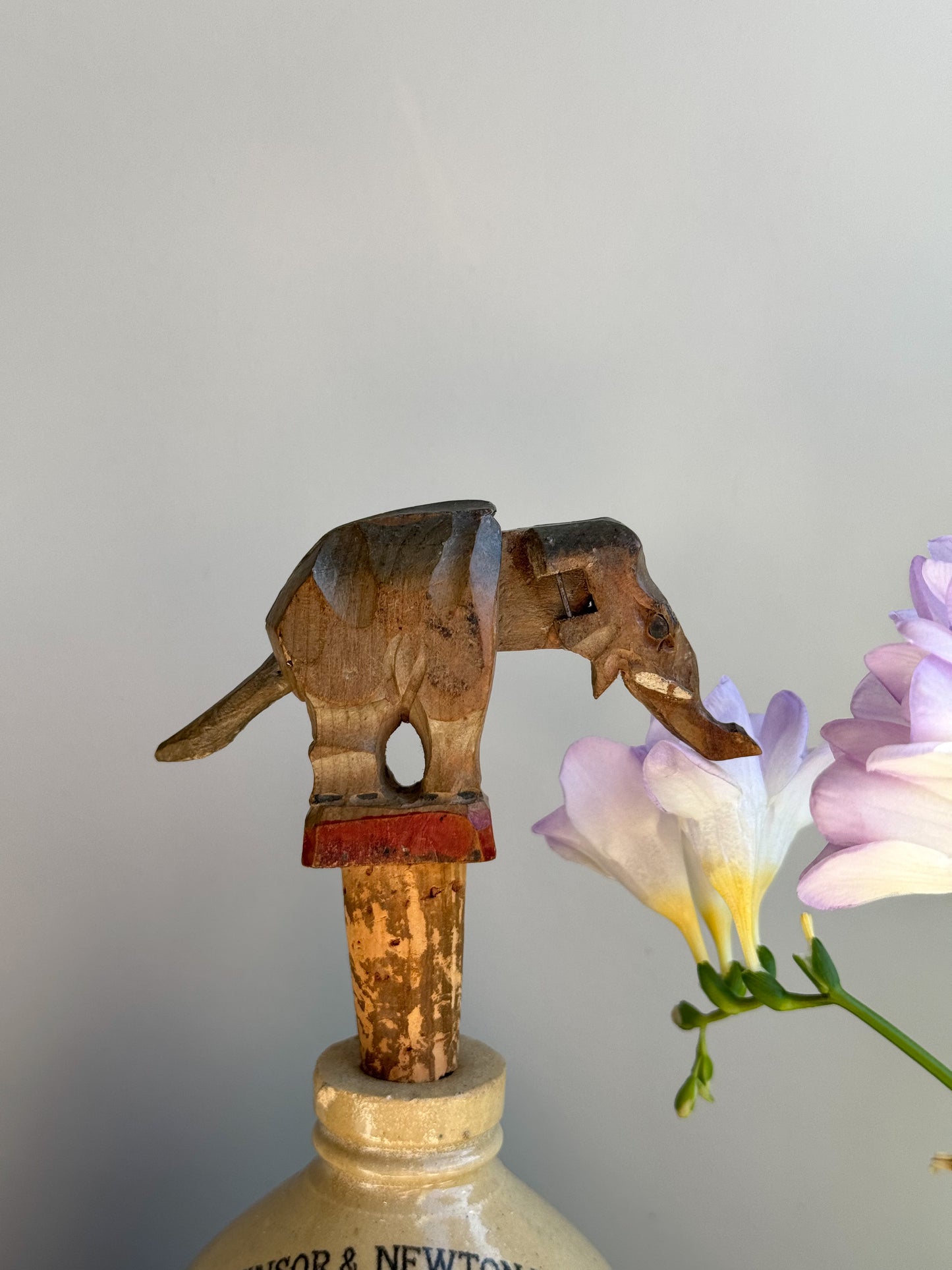 Vintage Hand-Carved ‘Elephant’ Bottle Stopper