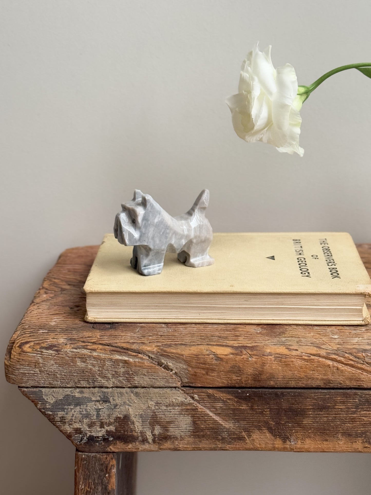 Vintage Miniature Hand-Carved Onyx ‘Scotty Dog’