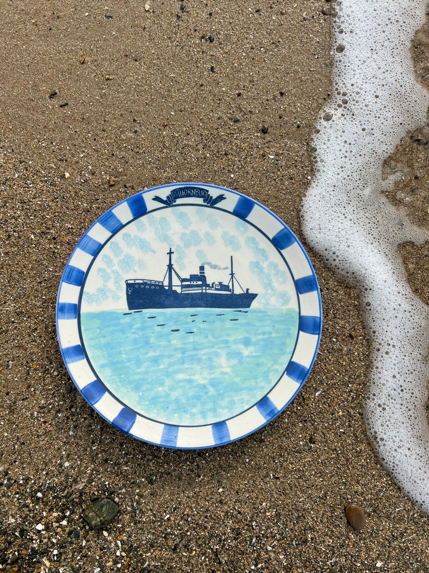 Judy Mäkelä Aland, Finland, Studio Pottery Ship Plate