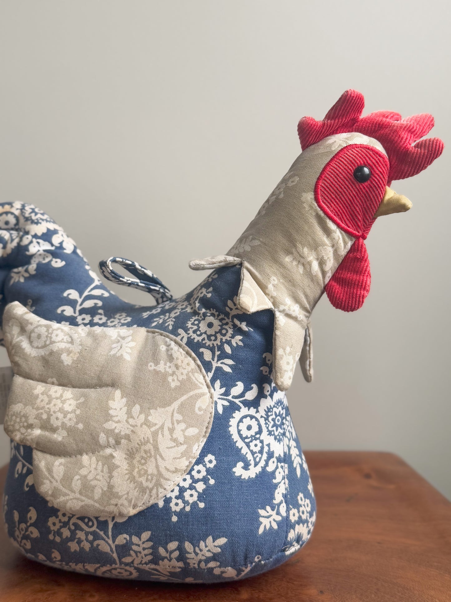 Vintage Irish 100% Cotton Farmhouse Chicken Door Stop by Ulster Weavers