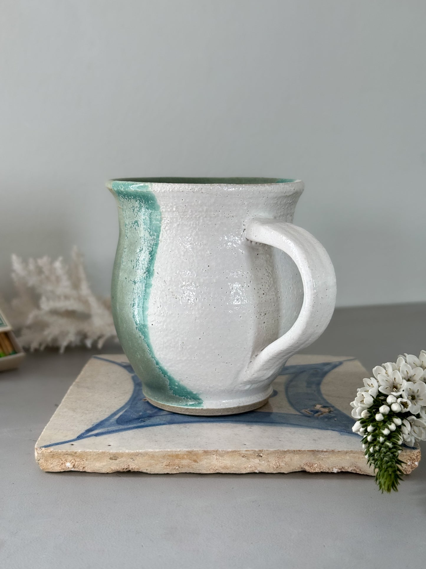 Vintage Studio Pottery Three Tone Mug