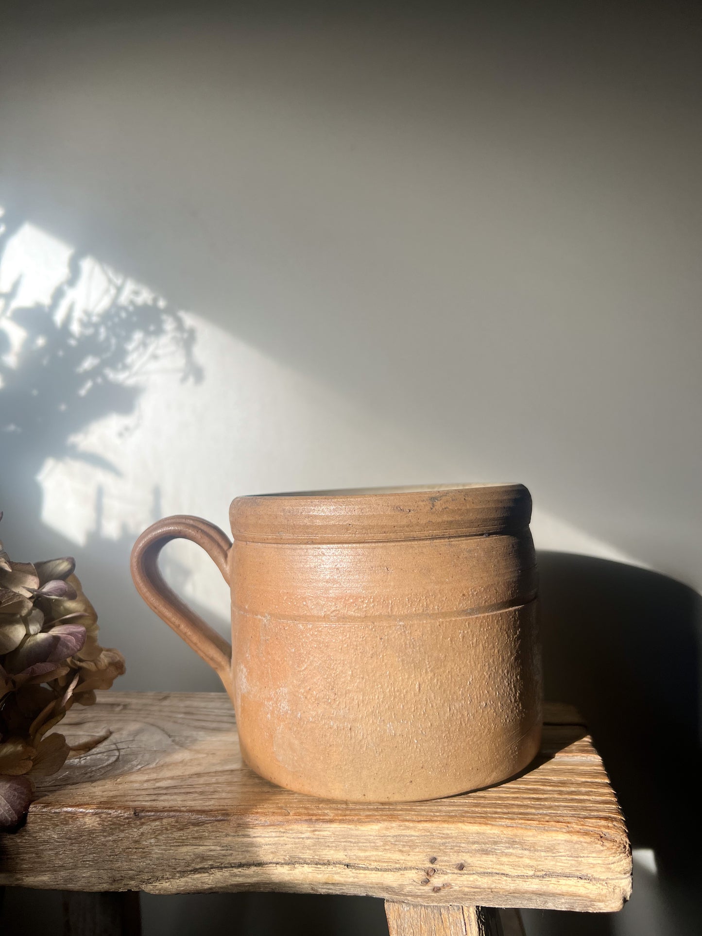 Antique Small French Earthenware Confit Pot