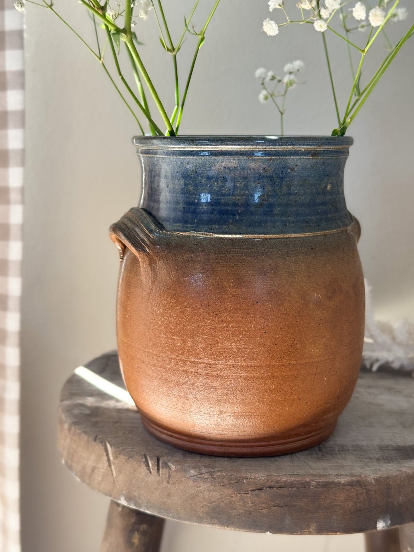 Vintage Handmade French Stoneware Pot – “Le Paludier” (The Salt Harvester)