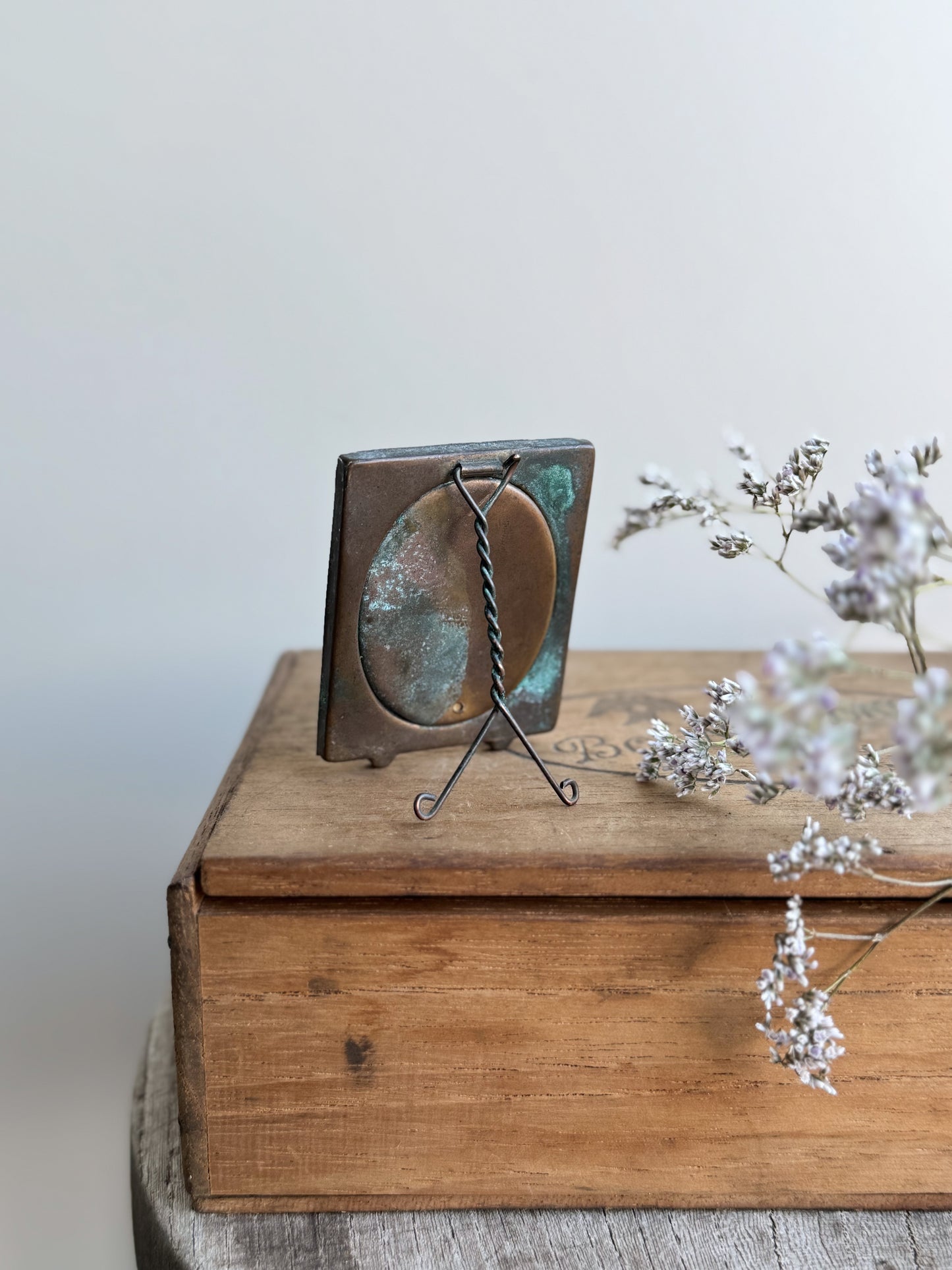 Antique Handmade Italian Micro Mosaic Miniature Photo Frame
