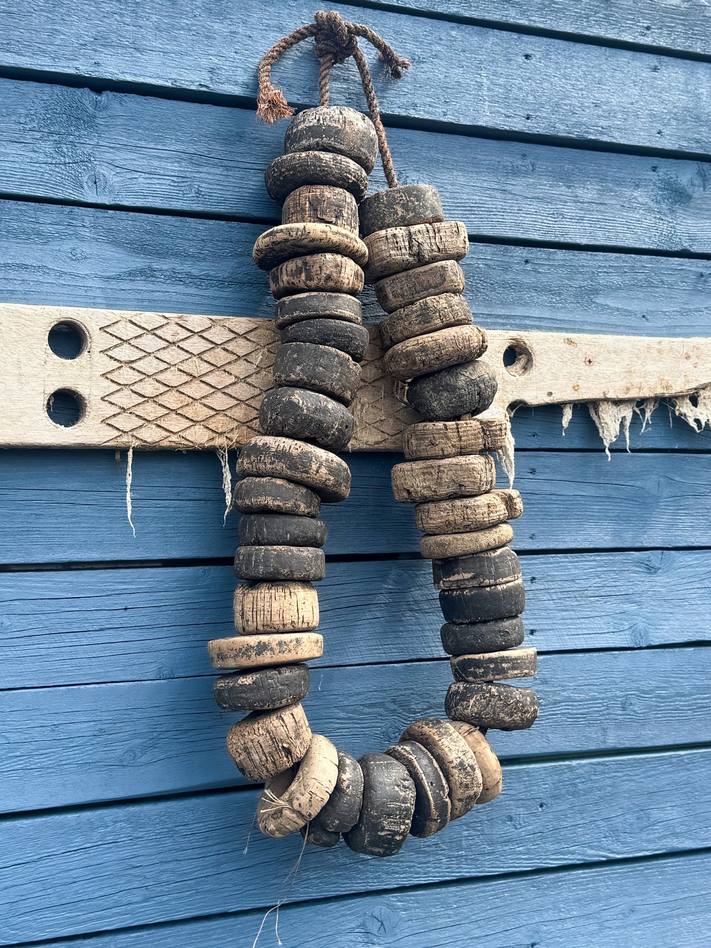 Vintage Cork Fishing Float Garland