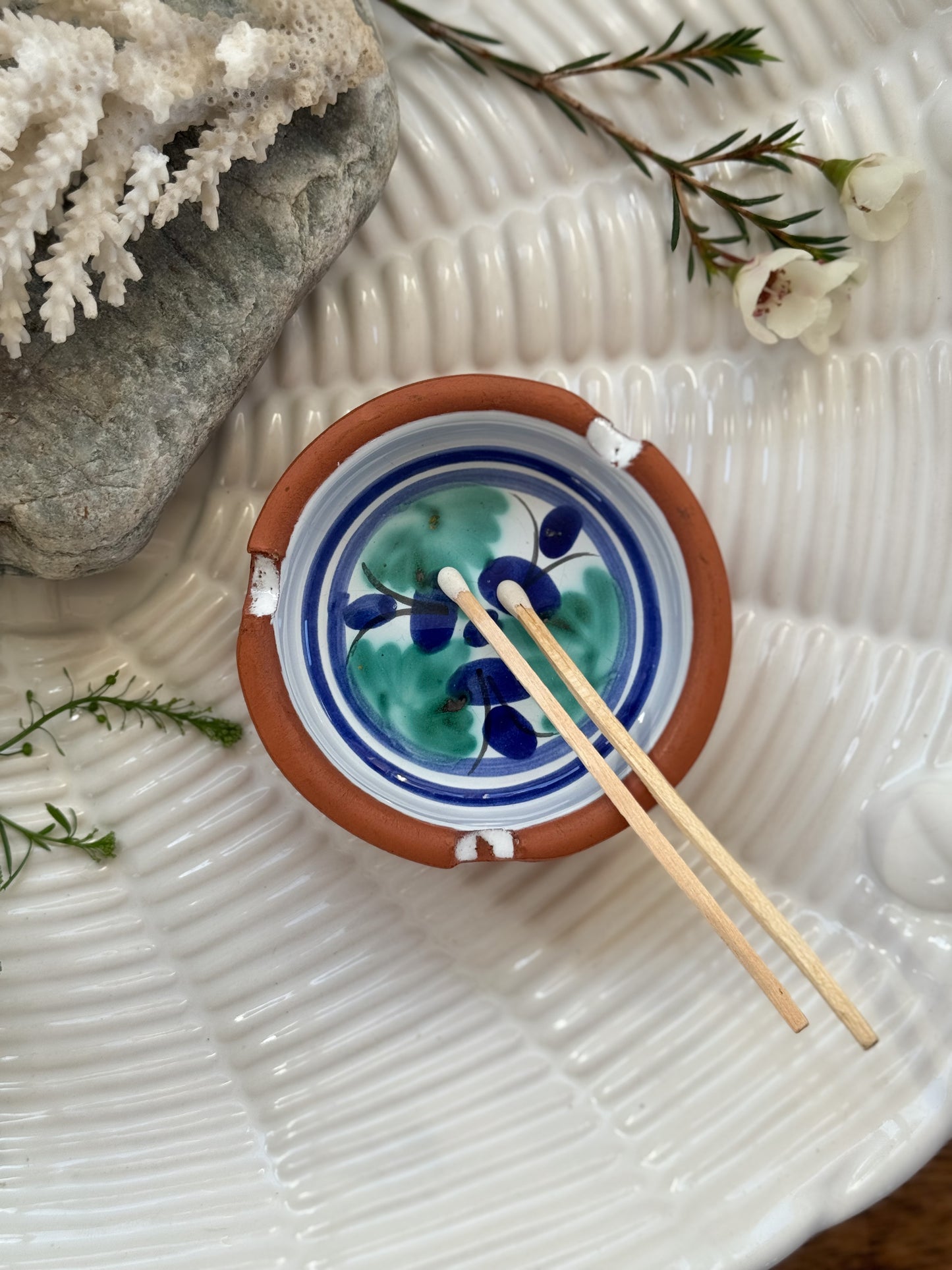 Vintage Mediterranean Studio Pottery Trinket Dish