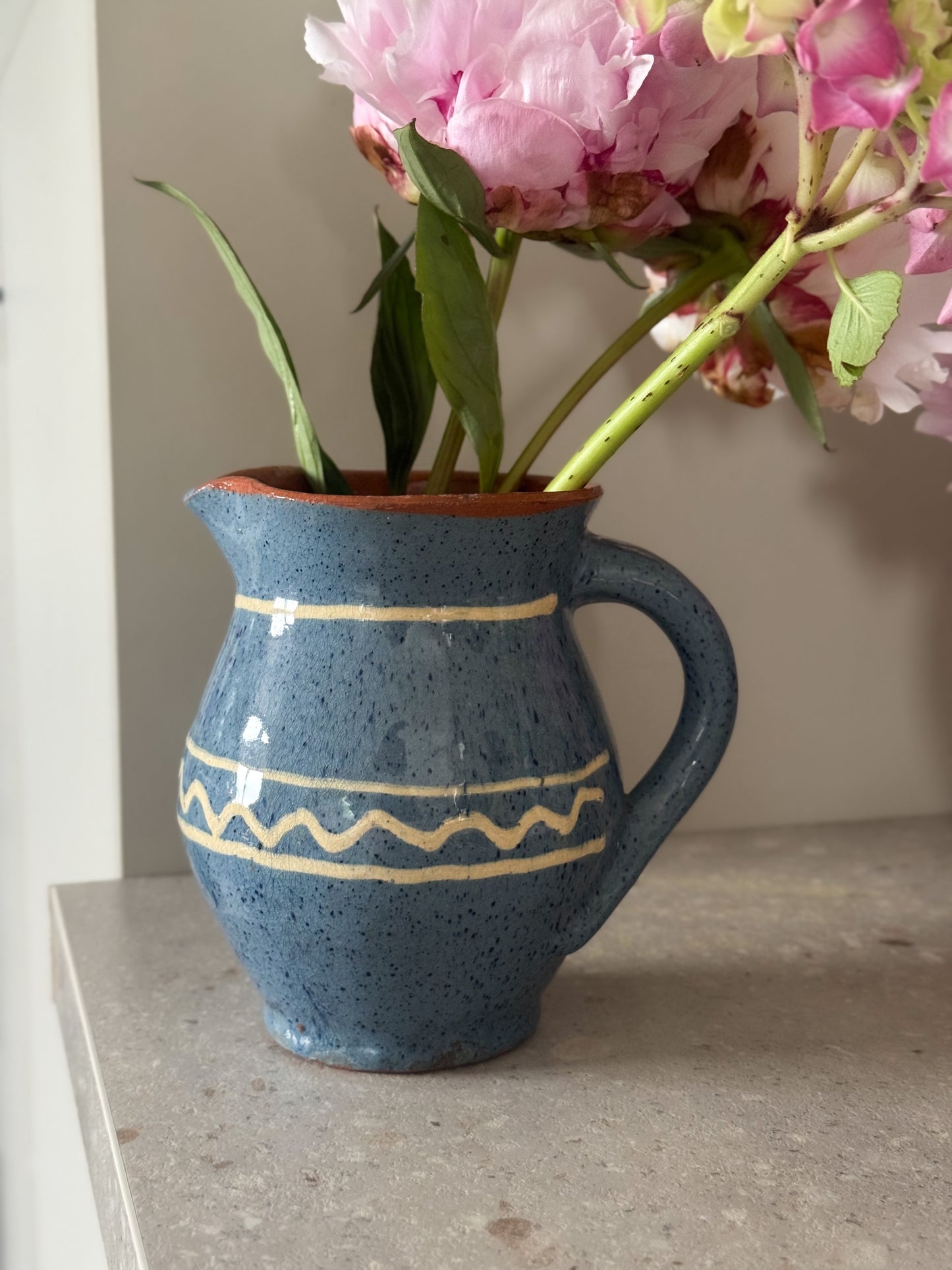 Vintage Welsh Studio Pottery Slipware Jug by Ewenny Claypitts