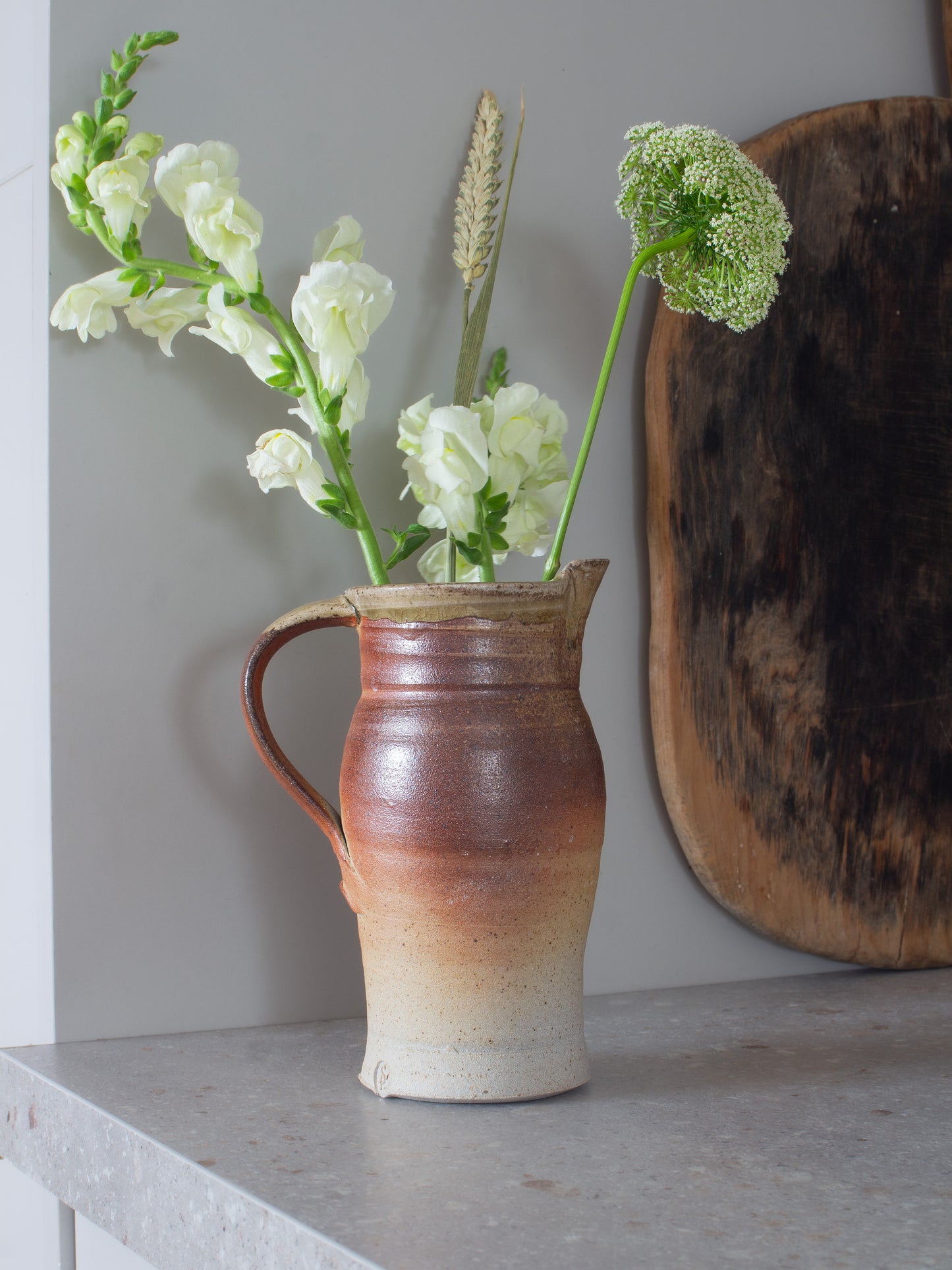 Incredible Vintage Salt Glazed Three-Tone Studio Pottery Jug by Stephen Parry, Ryburgh Pottery, Norfolk