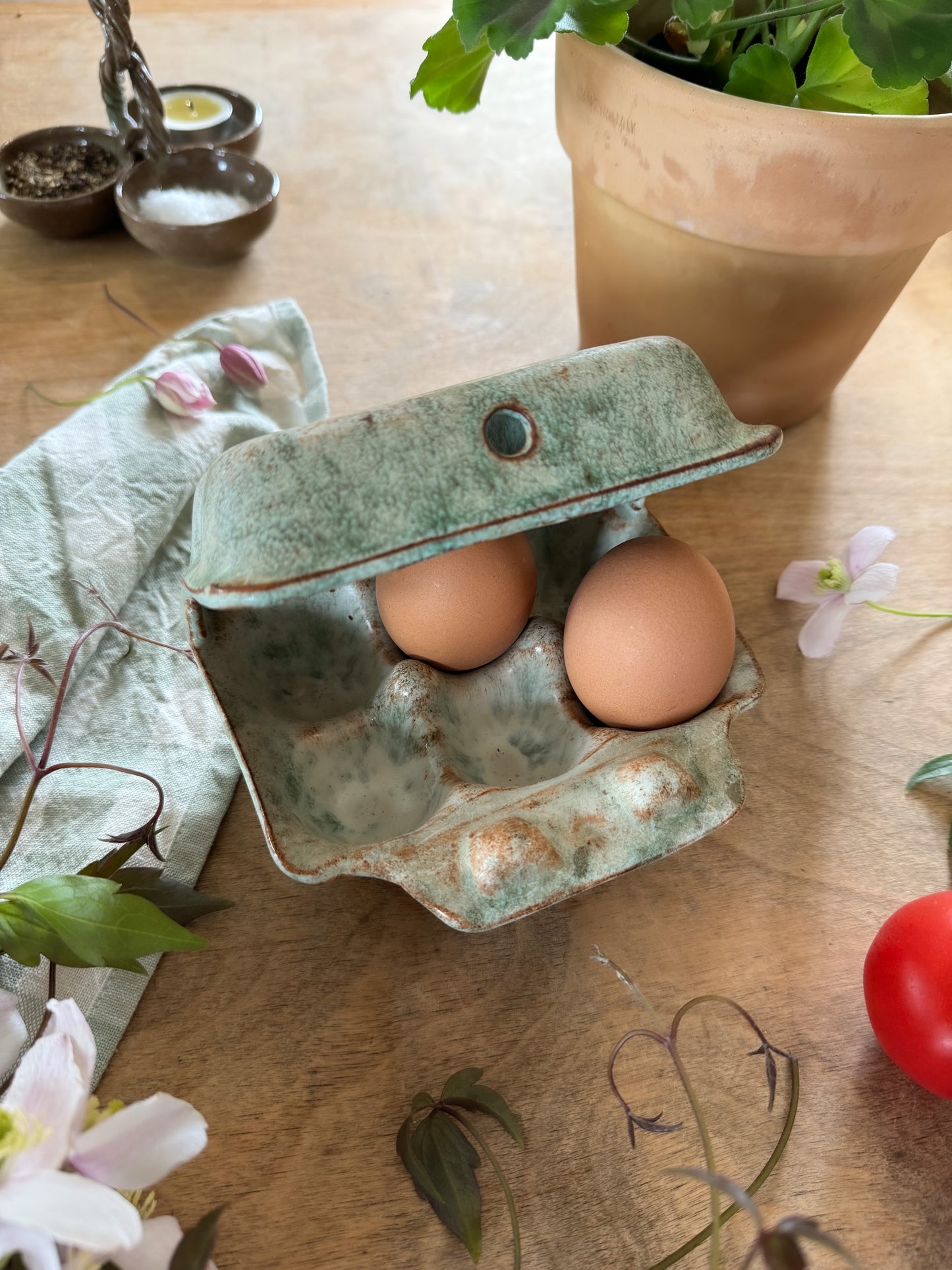 Studio Pottery Egg Carton