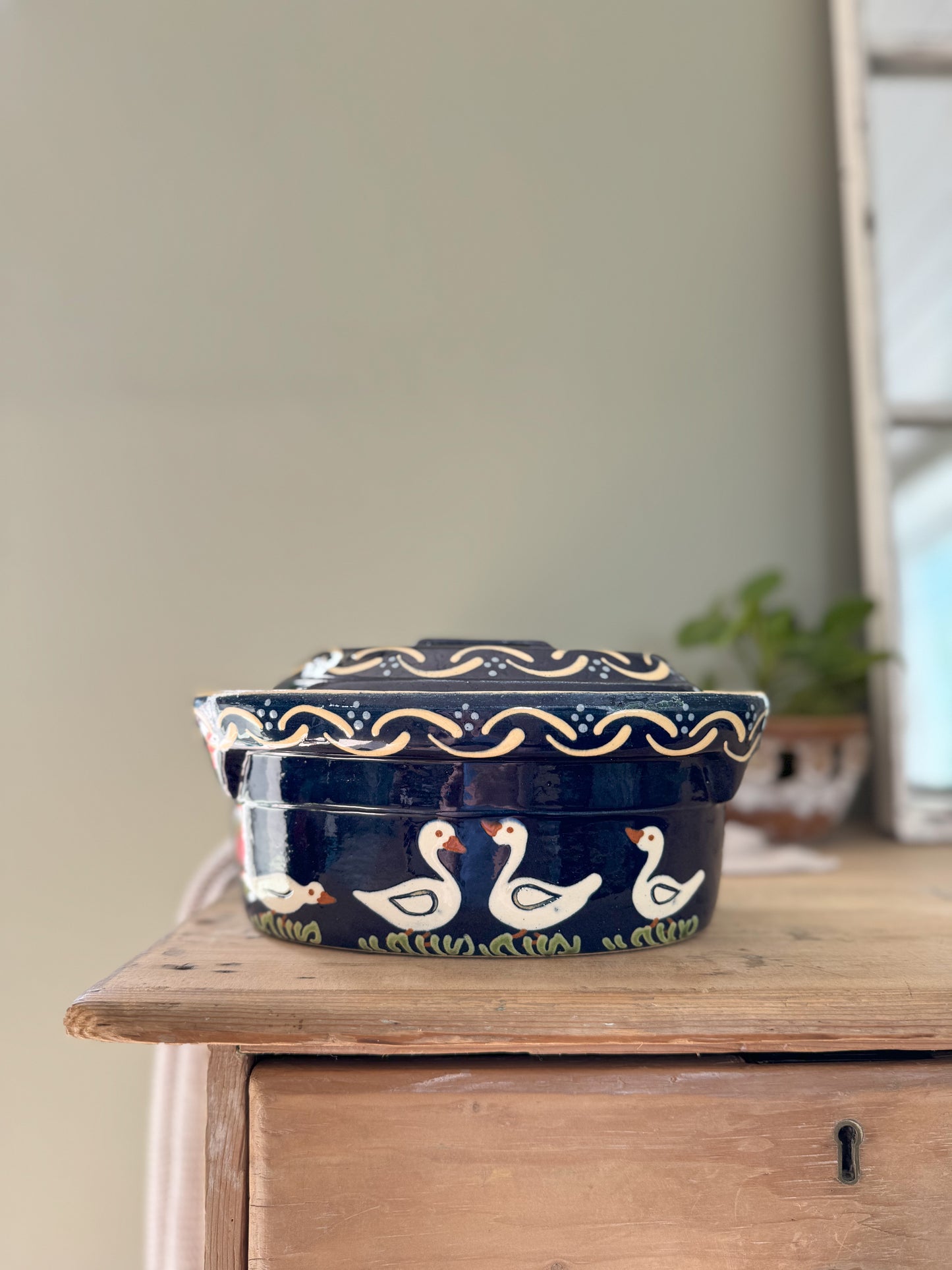 French Alsace Large Slipware Tureen