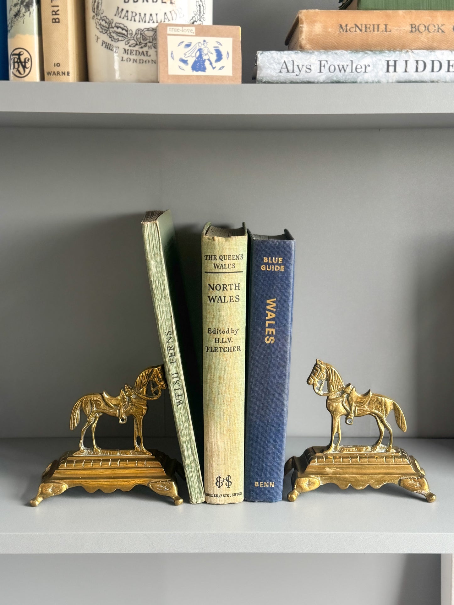 Vintage 1920s/30s Brass Horse Bookends • Fireside Fenders