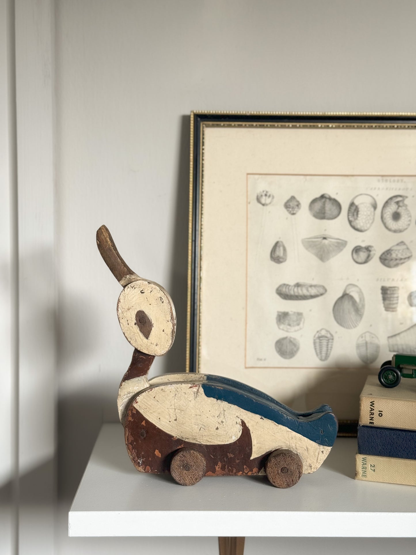 Antique Handmade Wooden Duck Toy