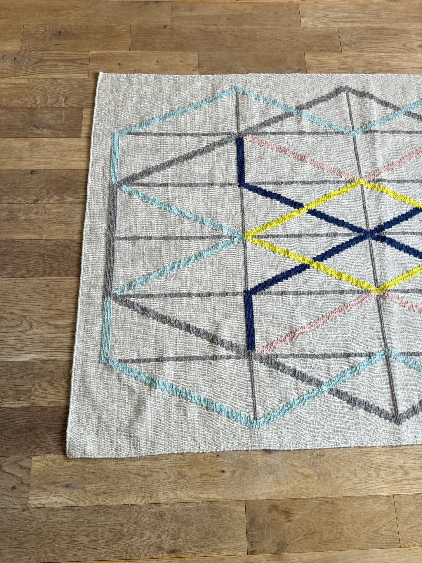 Rare 2014 IKEA 100% Wool Handmade Rug Designed by Textile Artist Margrethe Odggaard