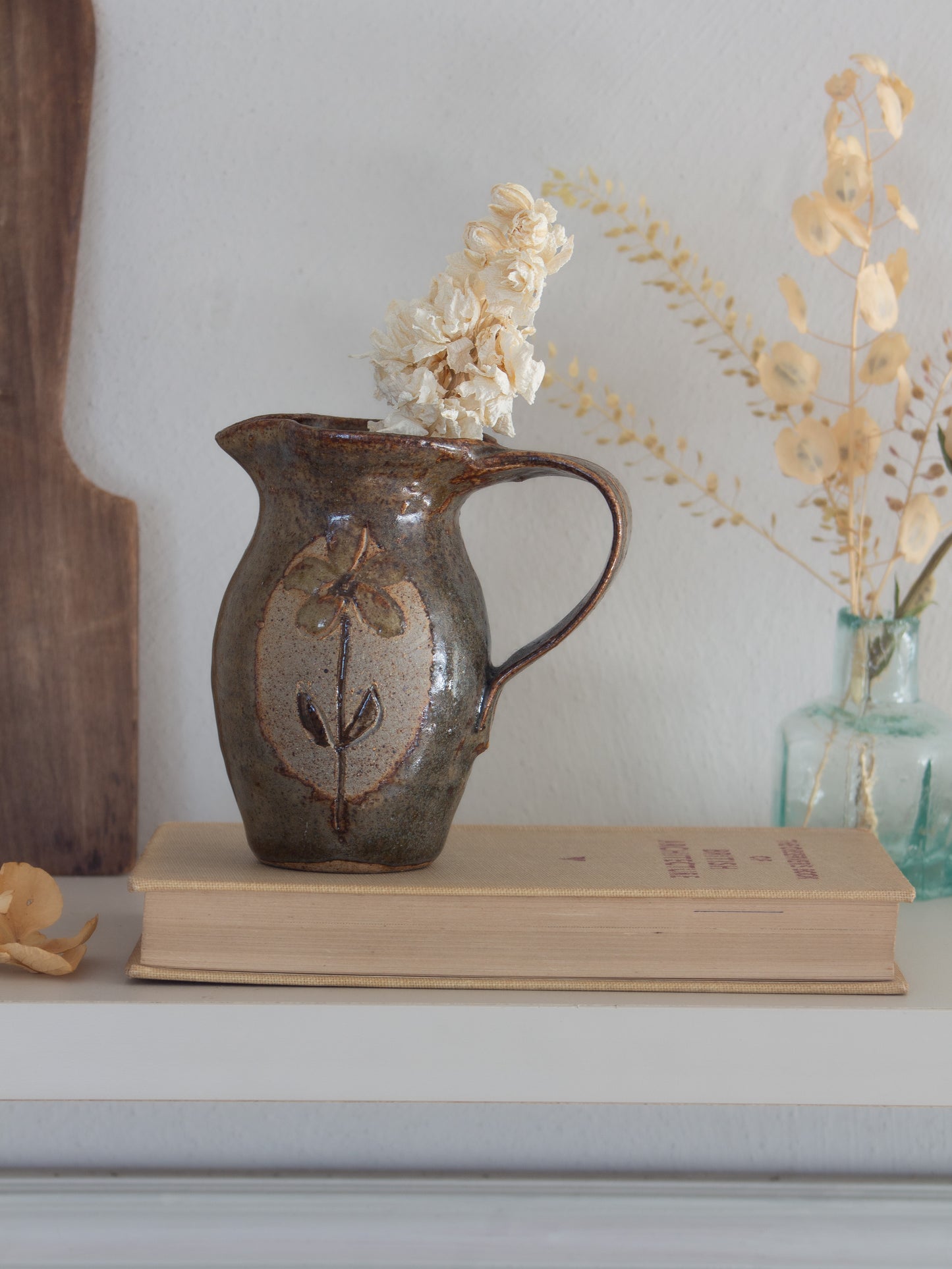 Vintage 1970s Welsh Studio Pottery Creamer Jug by Elizabeth Bernays-Ross, Myddfai Pottery