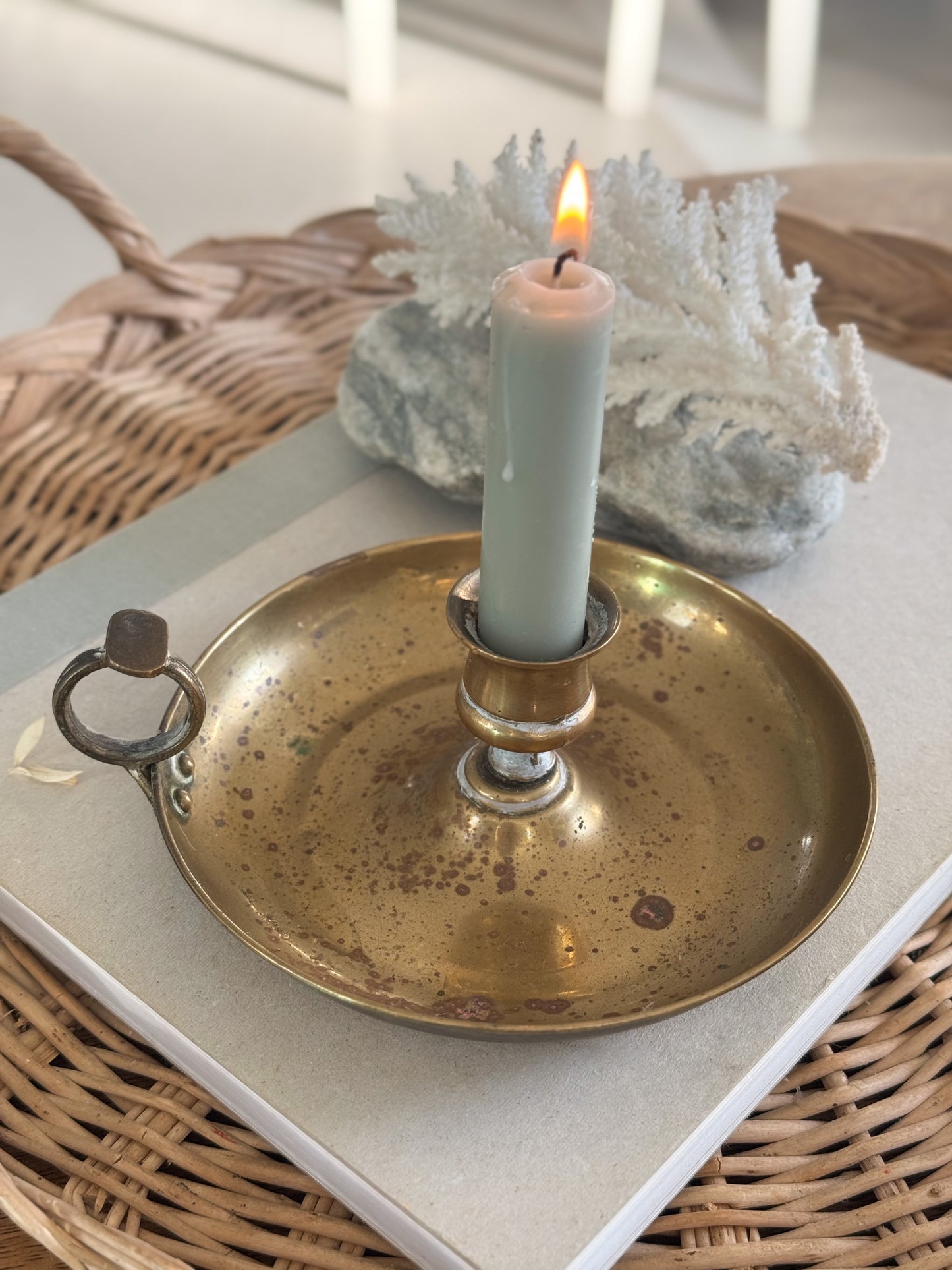 Vintage Aged Brass Chamberstick