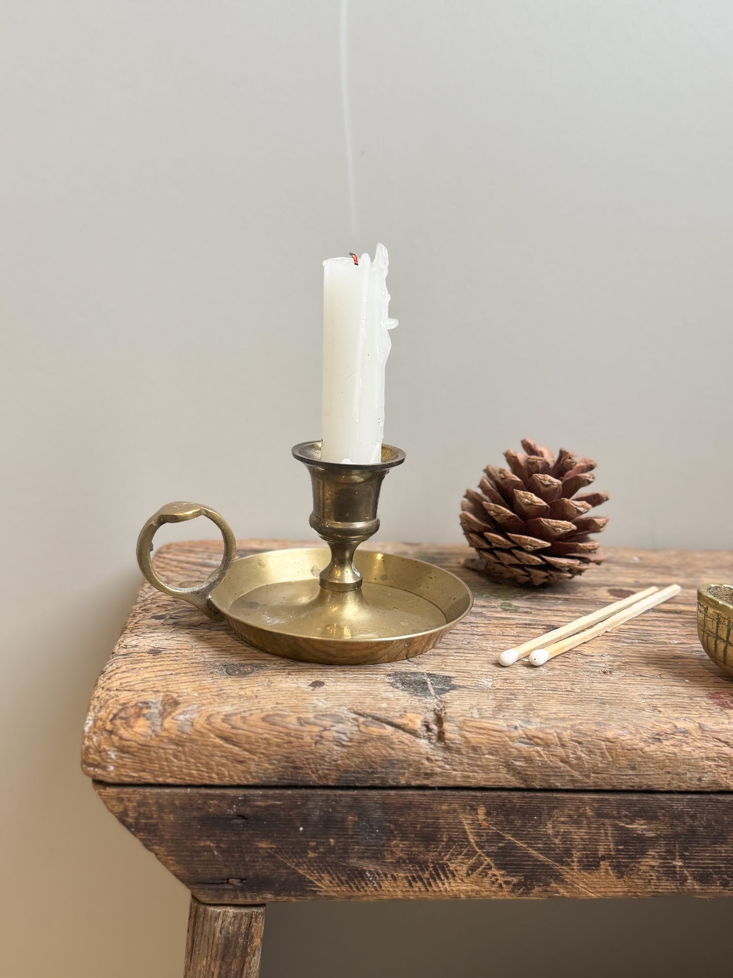 Vintage Indian Brass Chamberstick