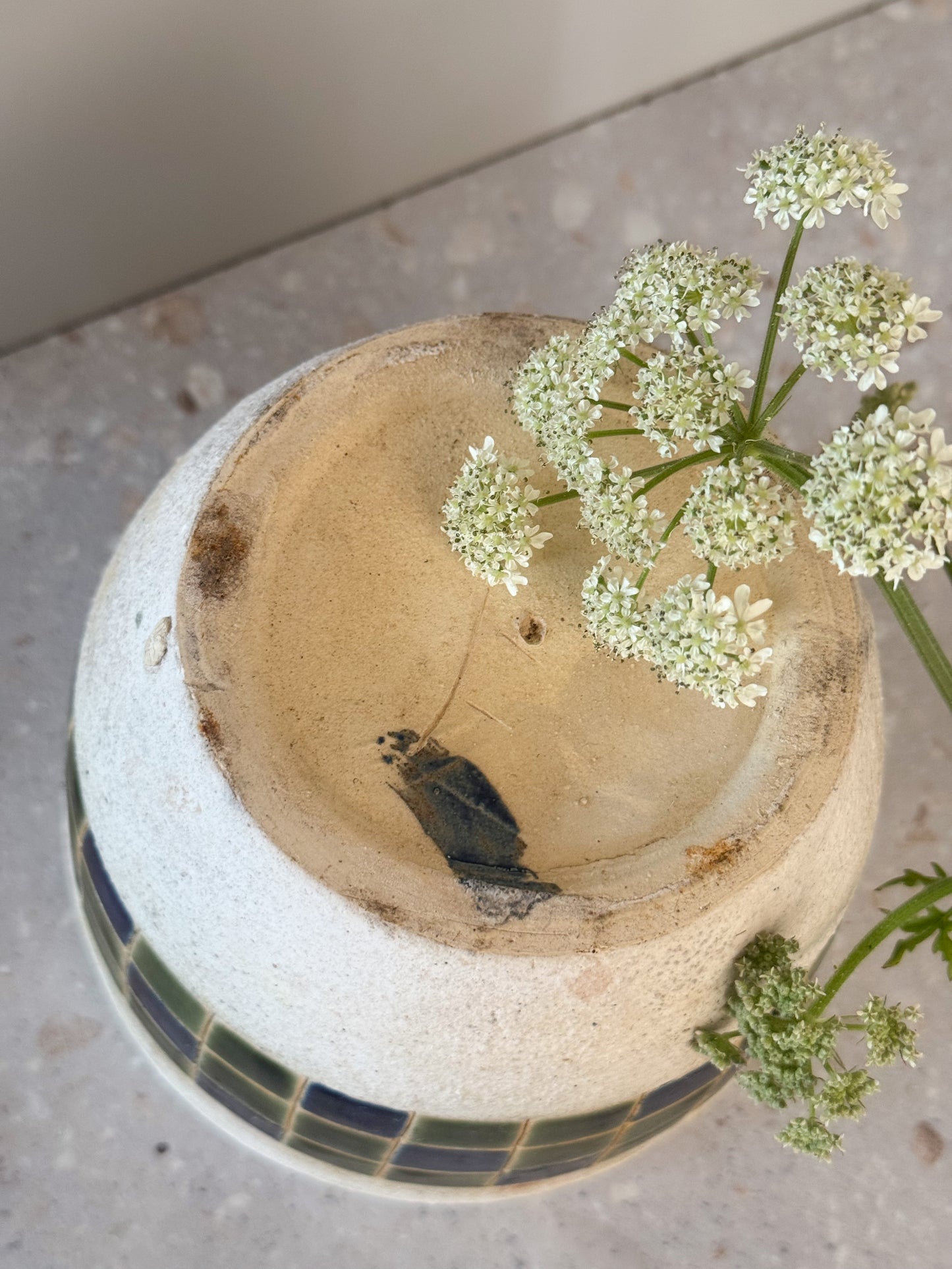 Vintage Midcentury Handmade Mosaic Planter