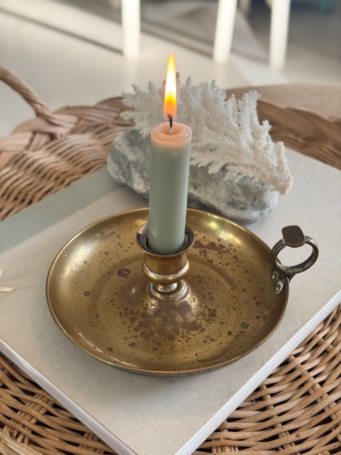 Vintage Aged Brass Chamberstick