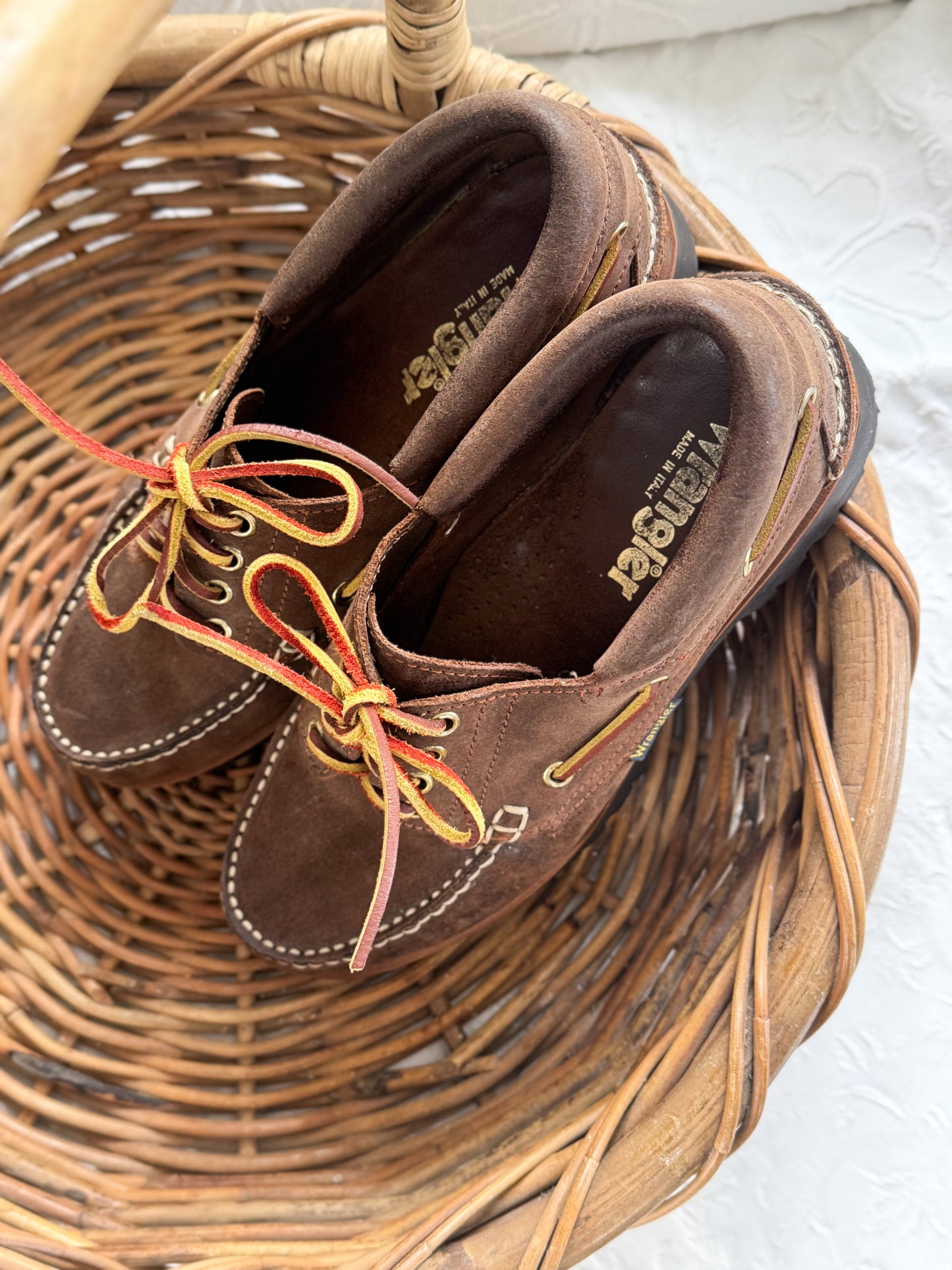 1980s Vintage Wrangler Made in Italy Suede Deck Shoes — Size 40 (UK 6.5–7)