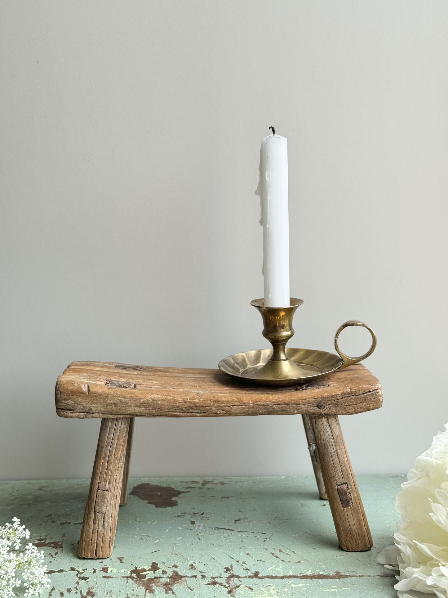 Vintage Tiny Elm Stool (Option 2)