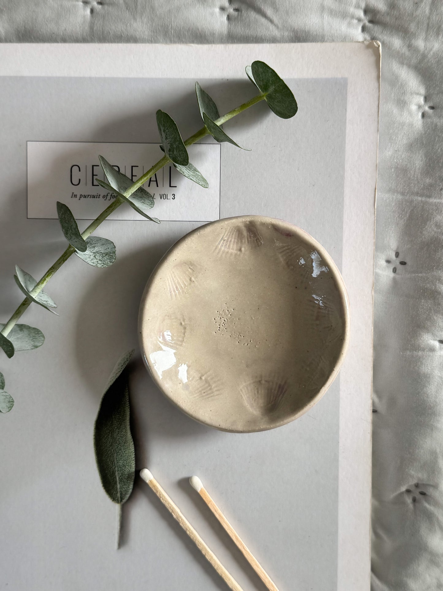 Glazed Sea Shell Trinket Dish by Hearth Pottery, Yorkshire