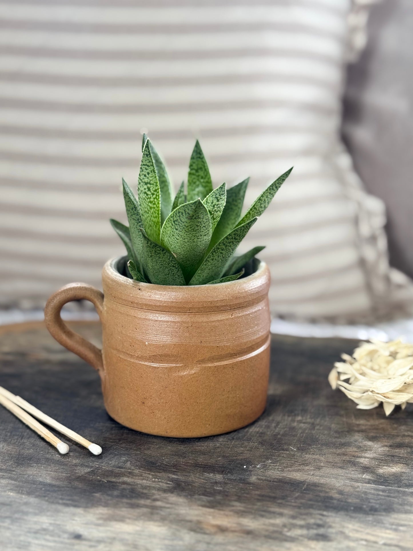 Antique French Stoneware Cider Cup (Bol à Cidre)