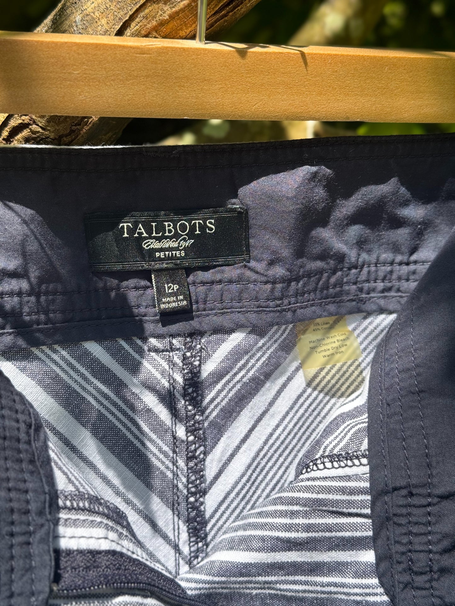 Vintage Talbots Linen & Cotton Blend Skirt | Size 12 Petite