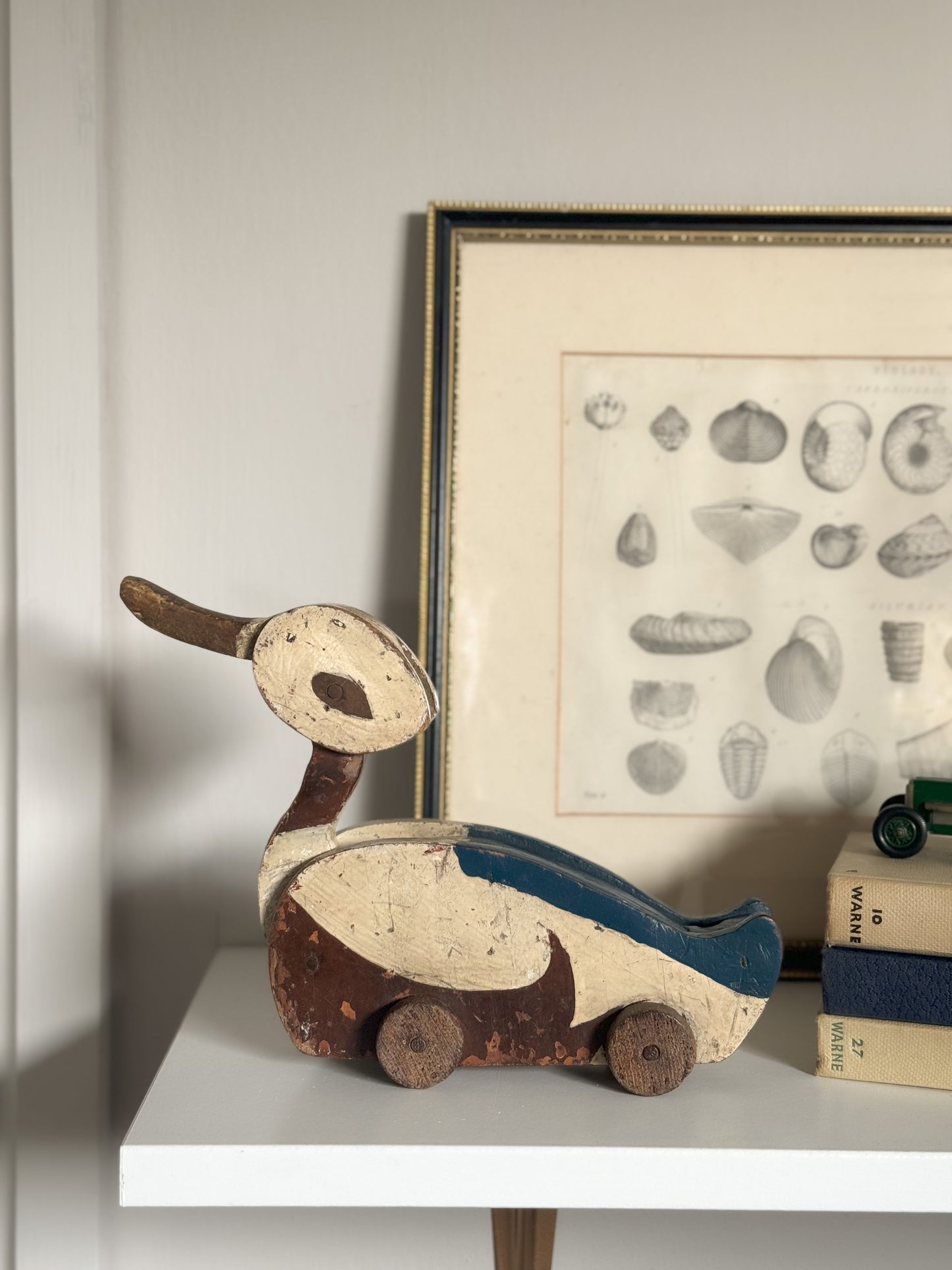 Antique Handmade Wooden Duck Toy