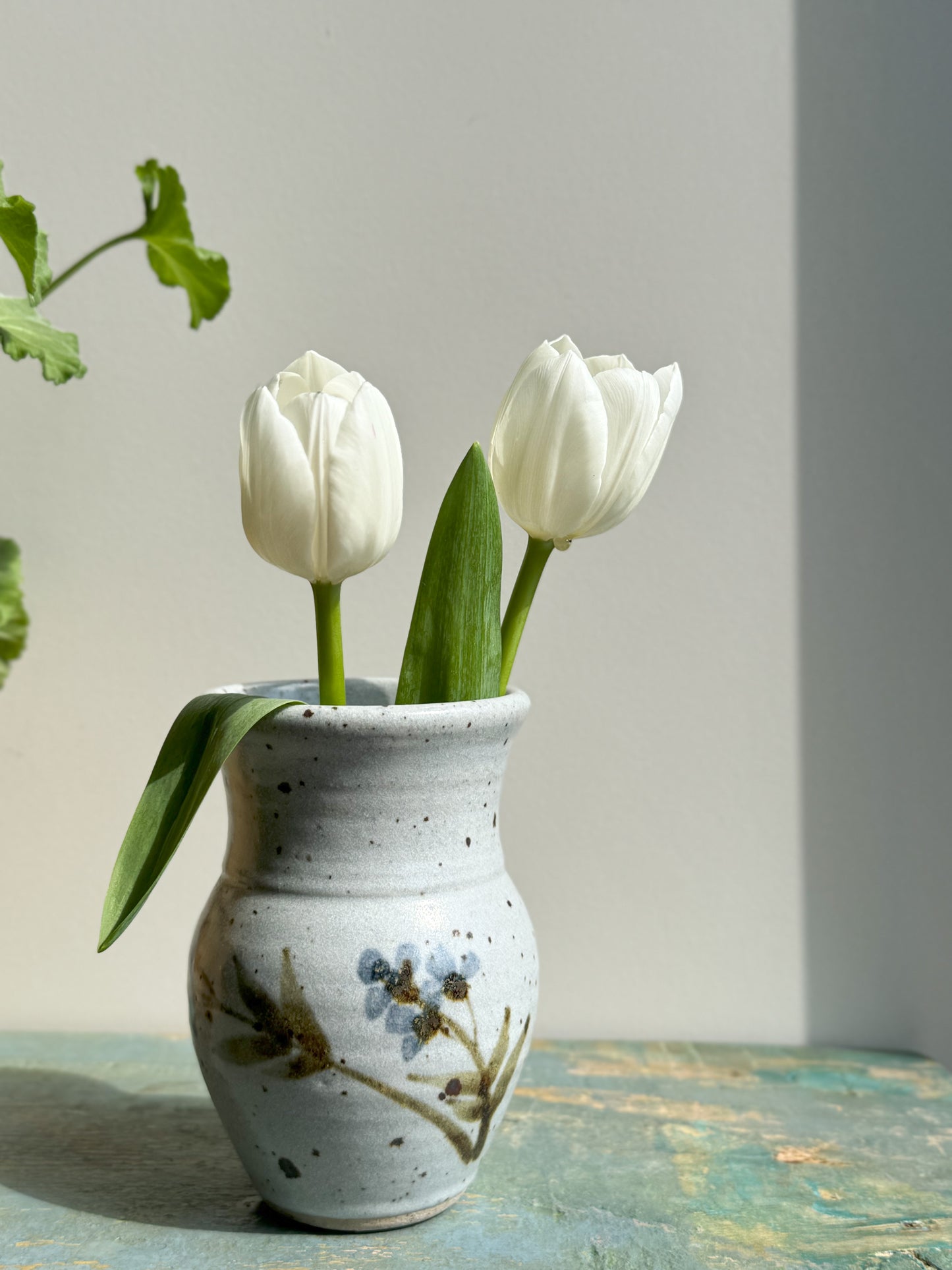 Studio Pottery 'Forget Me Not' Vase