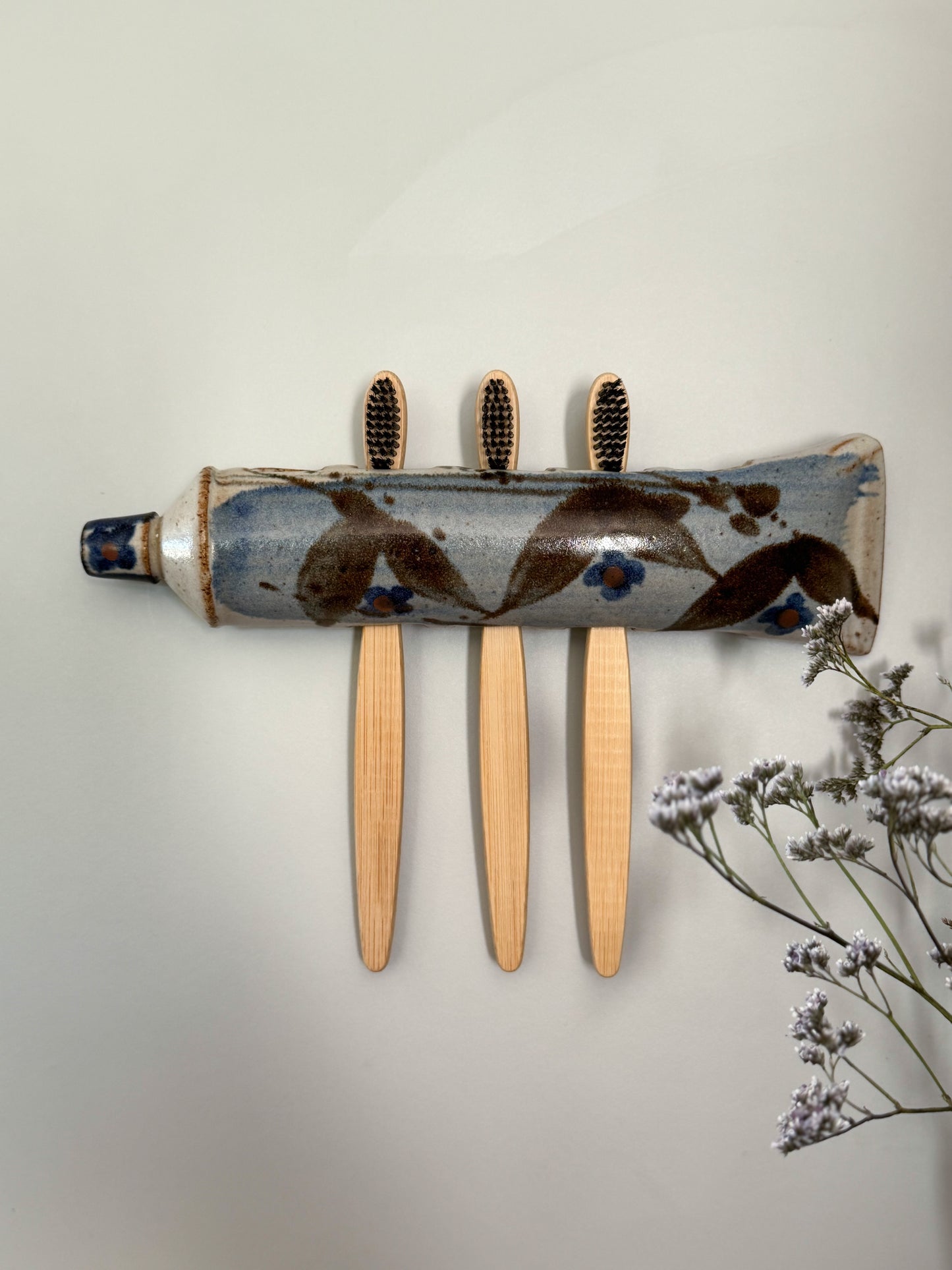 Rare & Unique Wall Mountable Studio Pottery Tooth Brush Holder