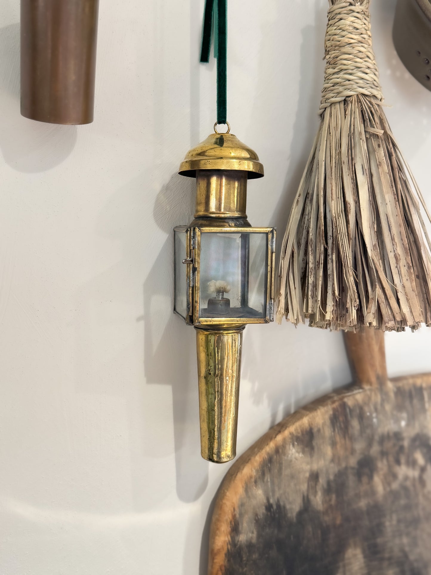 Antique Brass Railway Lamp | Candle Holder