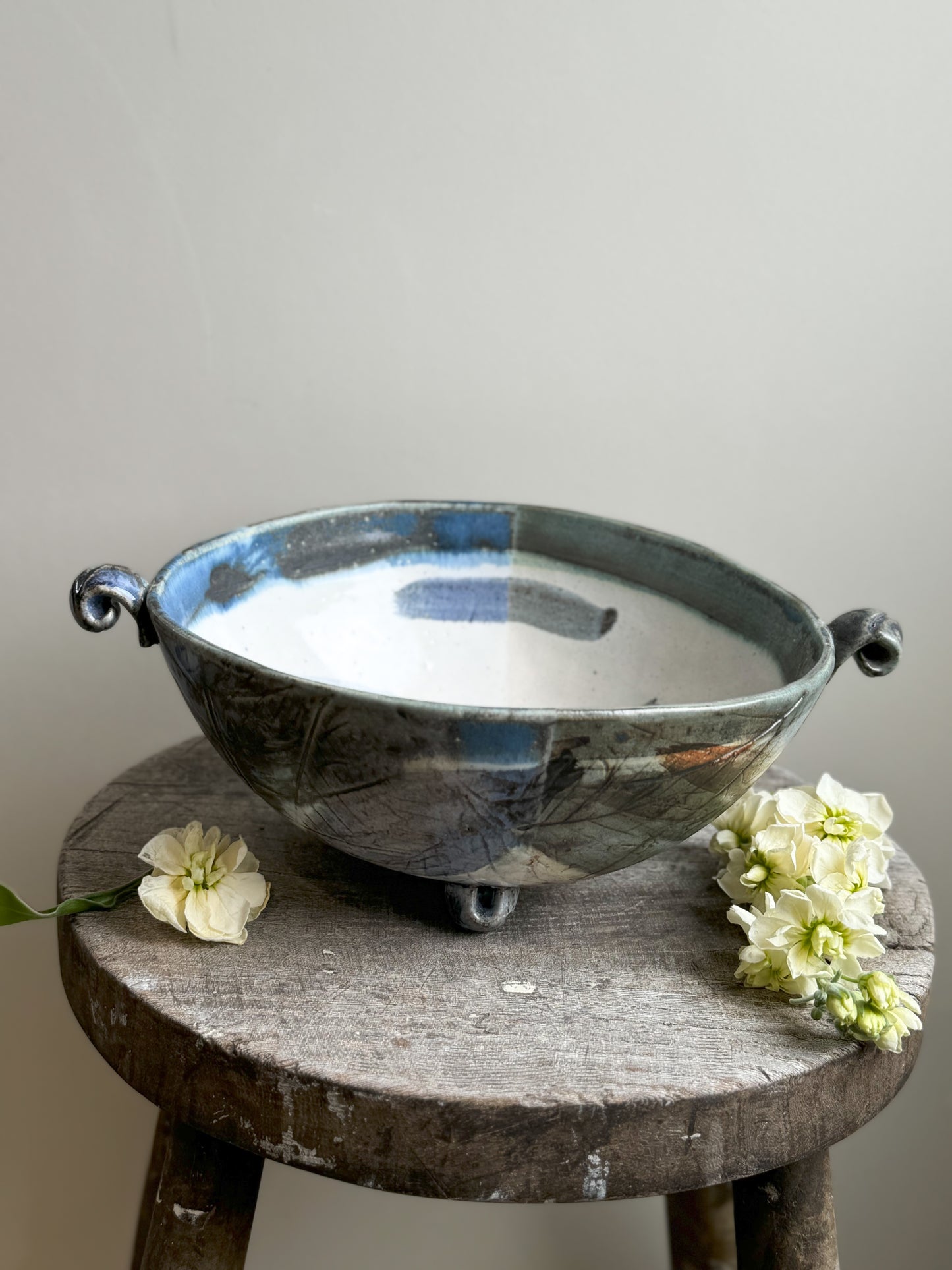 Abstract Studio Pottery Footed Bowl (Option 1)