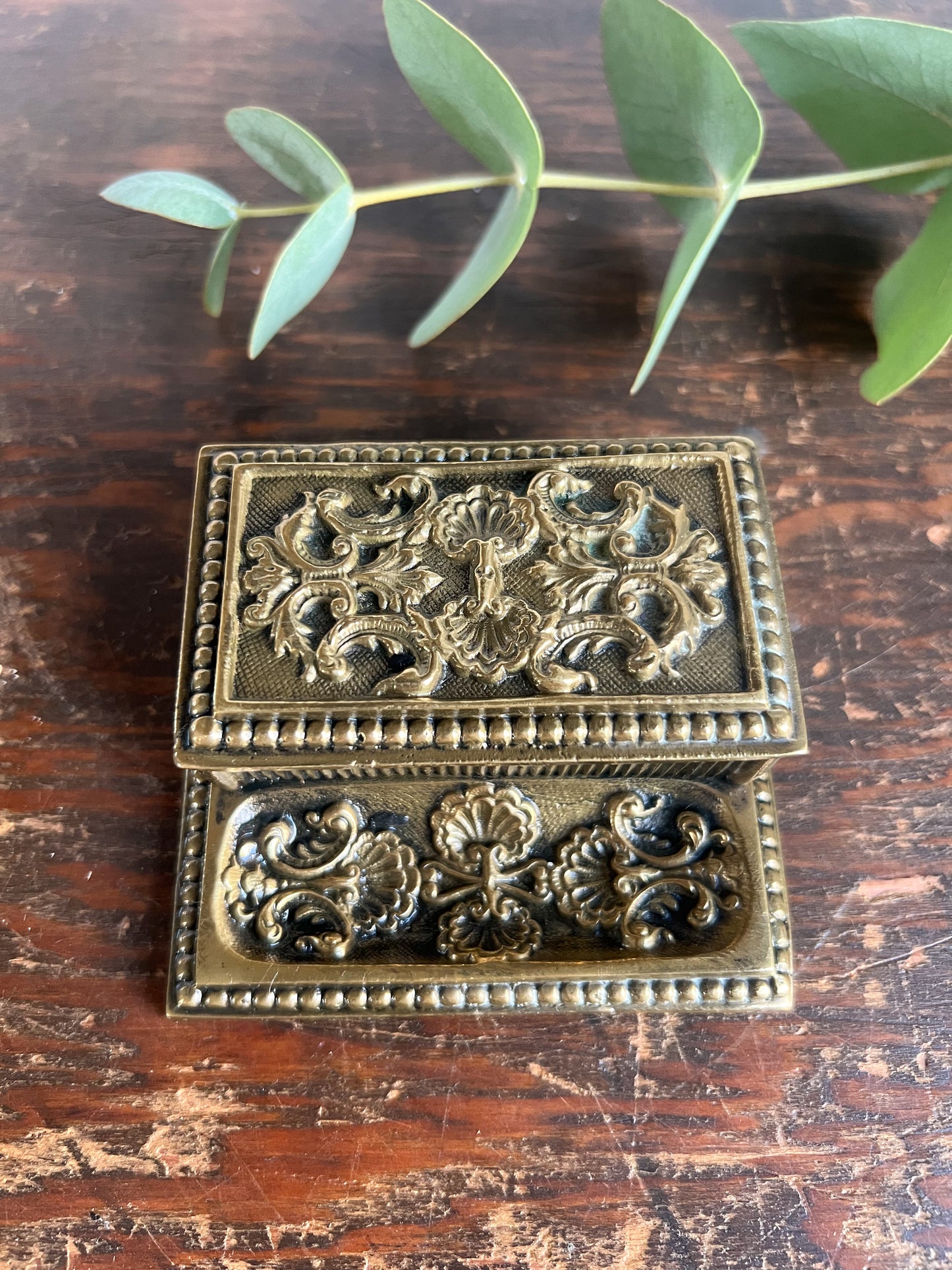 Antique Townshend & Co Brass Match Box
