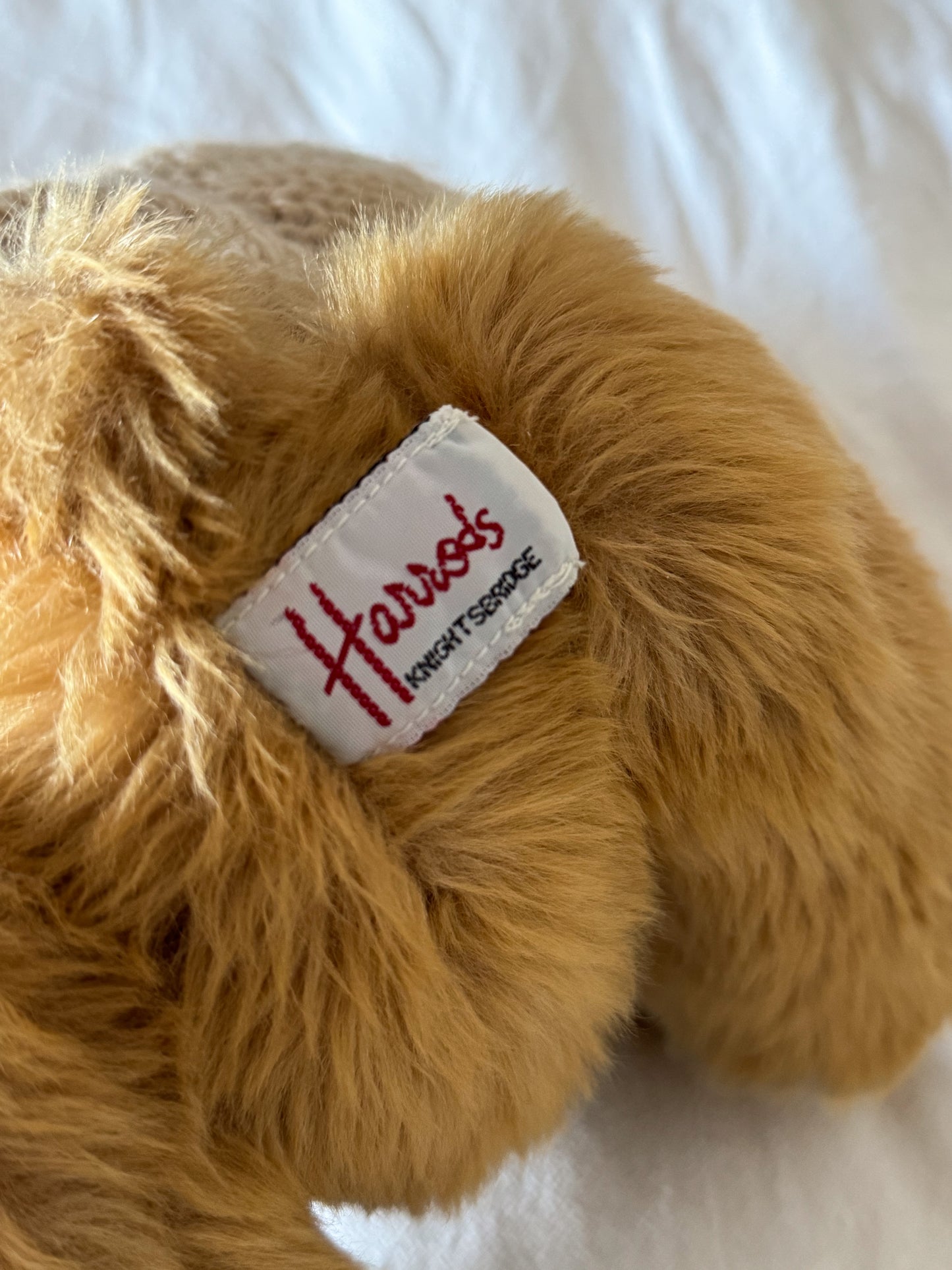 Vintage Harrods Knightsbridge Teddy Bear with Wool Union Jack Jumper