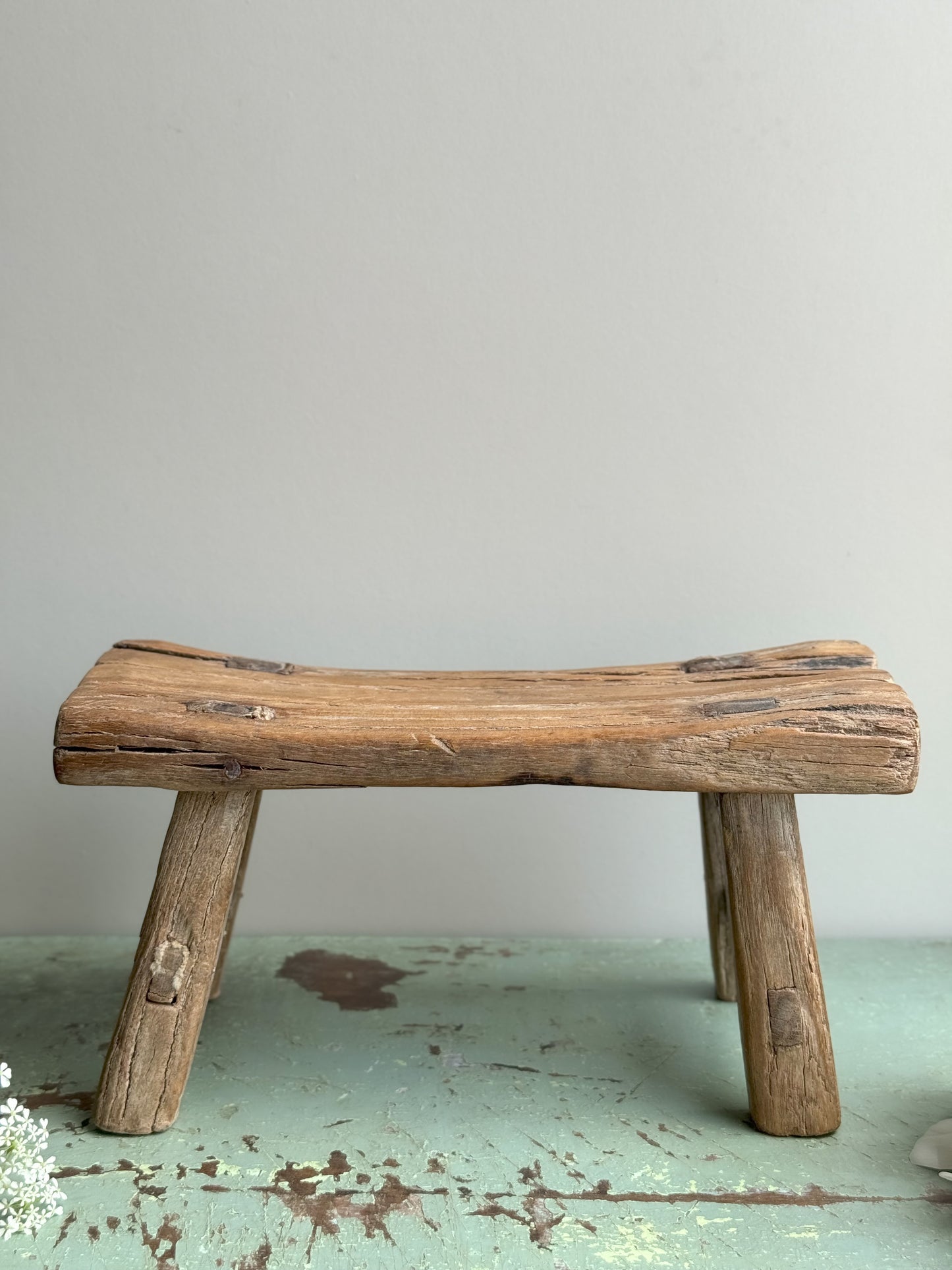 Vintage Tiny Elm Stool (Option 2)