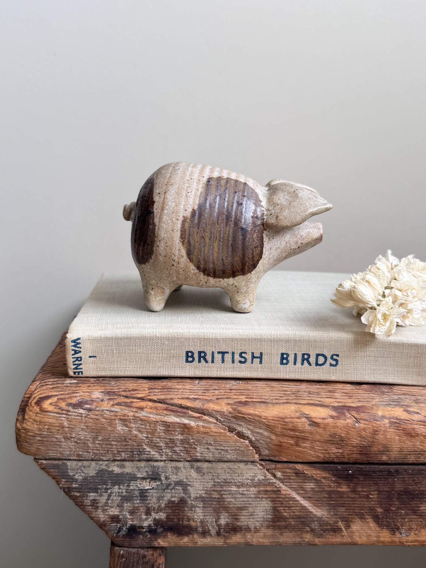 Vintage Studio Pottery Pig Sculpture