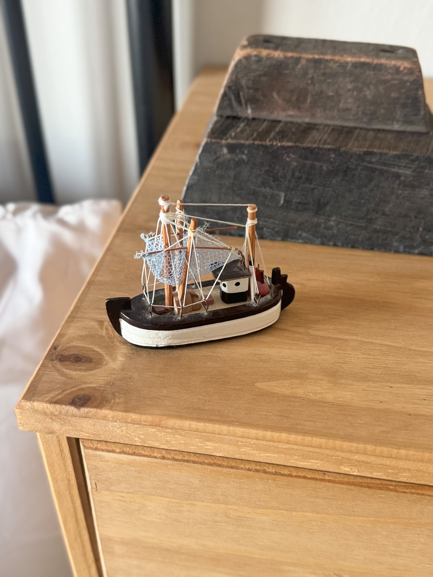 Vintage Small Wooden Fishing Boat