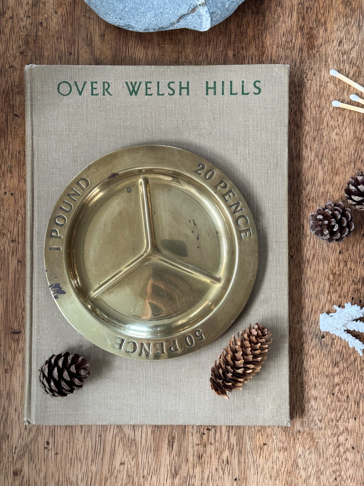 Vintage Brass Shop Counter Coin Dish