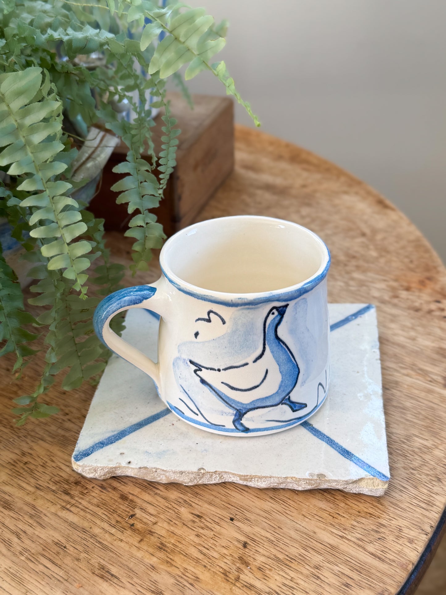 Vintage Studio Pottery Goose Mug by Val Sparkes,Tiptoe Pottery