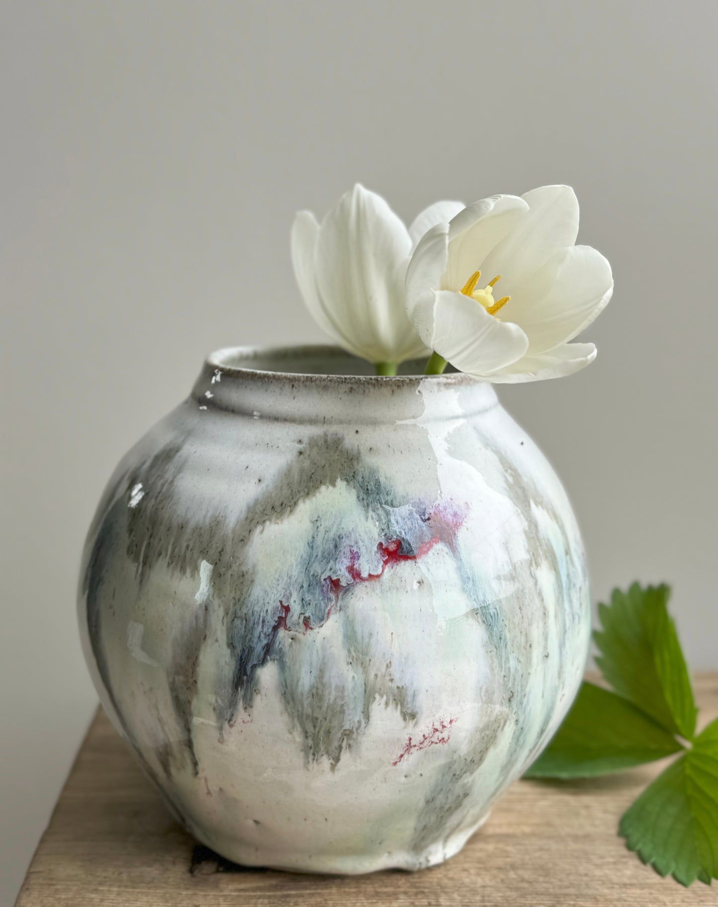 Drip Glaze Studio Pottery Vase
