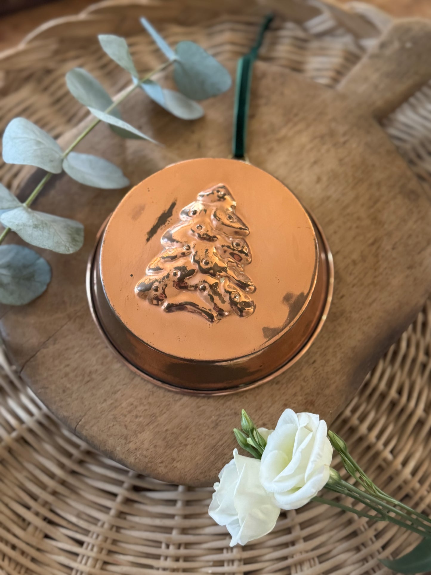 Vintage Copper Christmas Tree Jelly Mould
