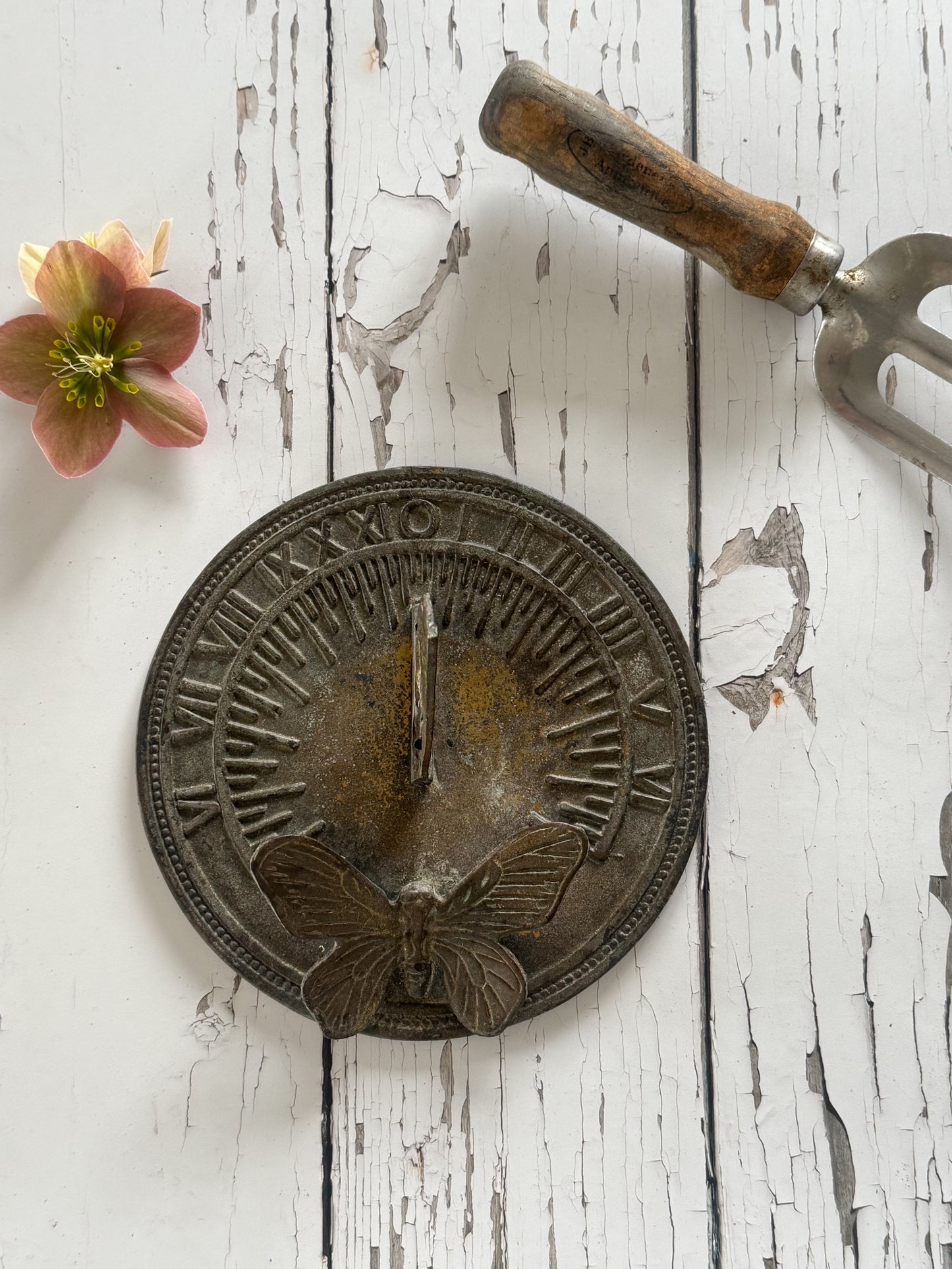 Vintage Aged Brass ‘Butterfly’ Sundial