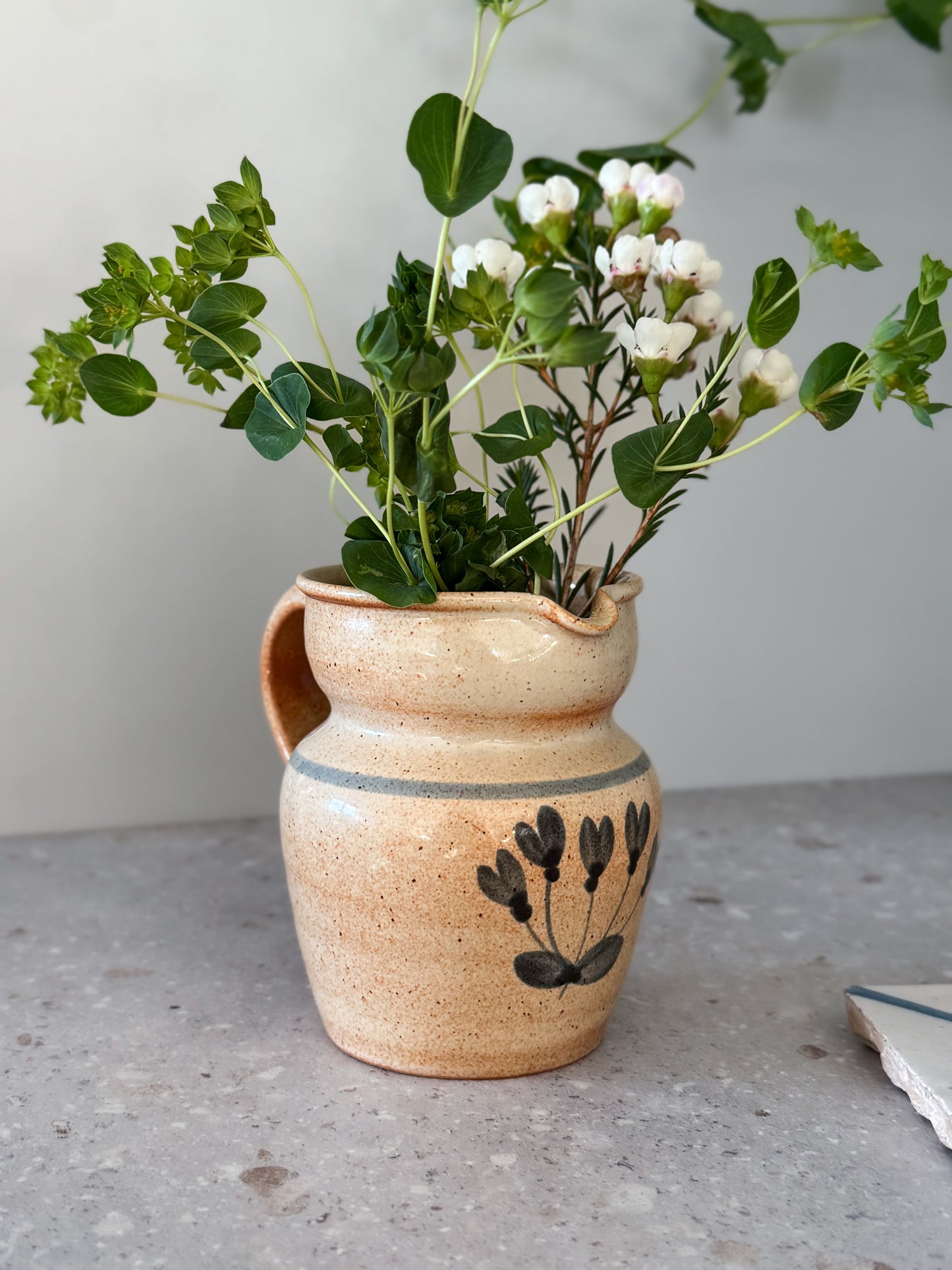 Vintage French Stoneware Jug - Grès Soumarais