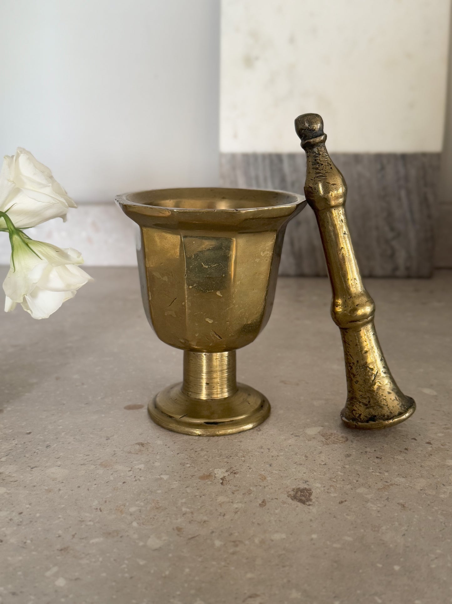 Antique Victorian Handmade Cast Bronze Apothecary Pestle & Mortar circa 1850s